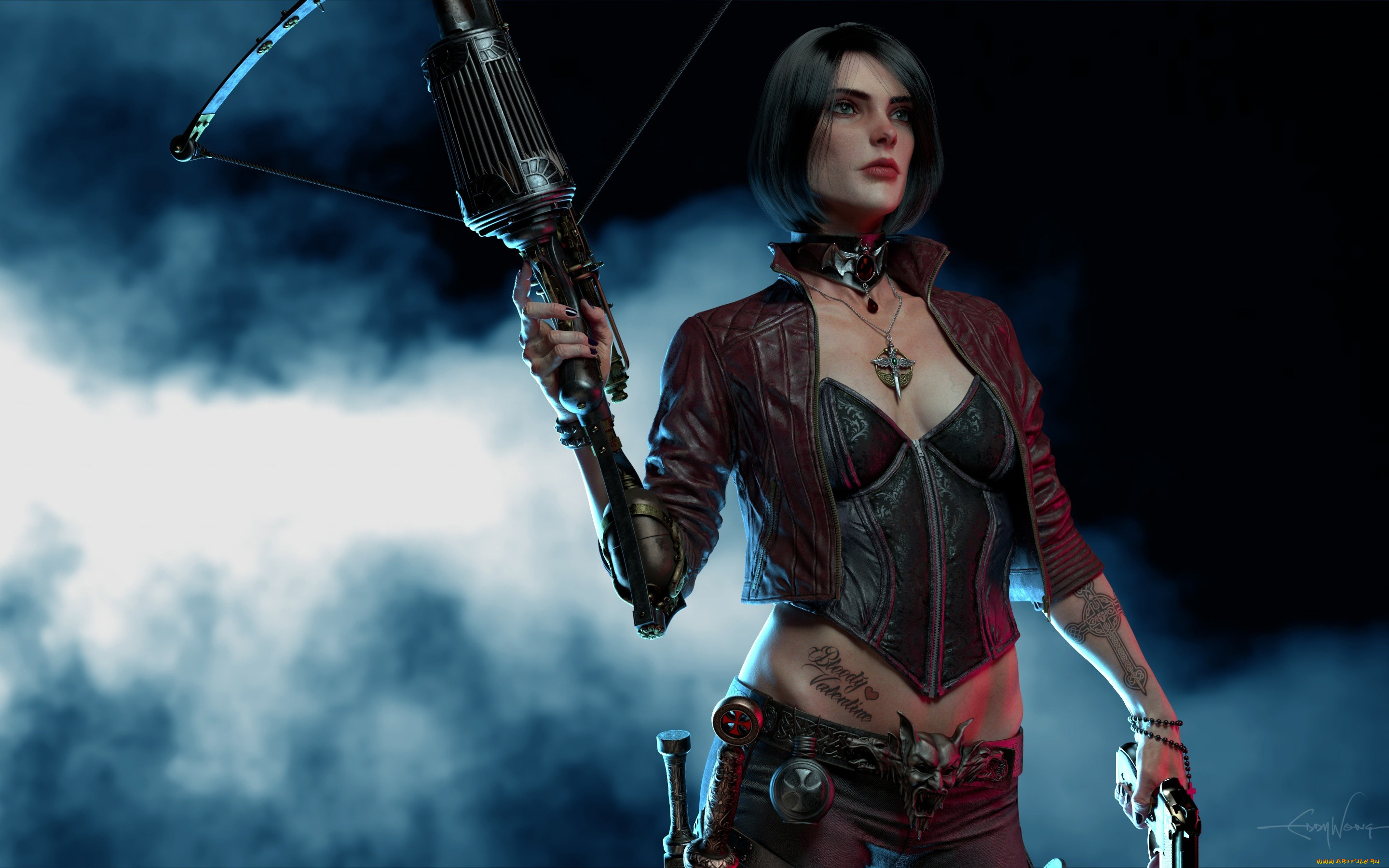 3д, графика, фантазия, , fantasy, охотница