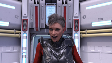 обоя 3д графика, фантазия , fantasy, взгляд, девушка, фон