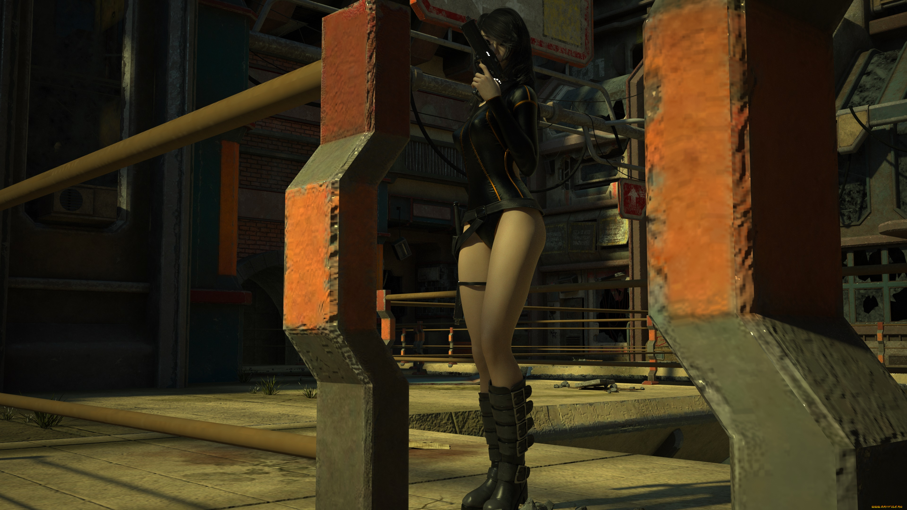 3д, графика, фантазия, , fantasy, девушка, фон, взгляд