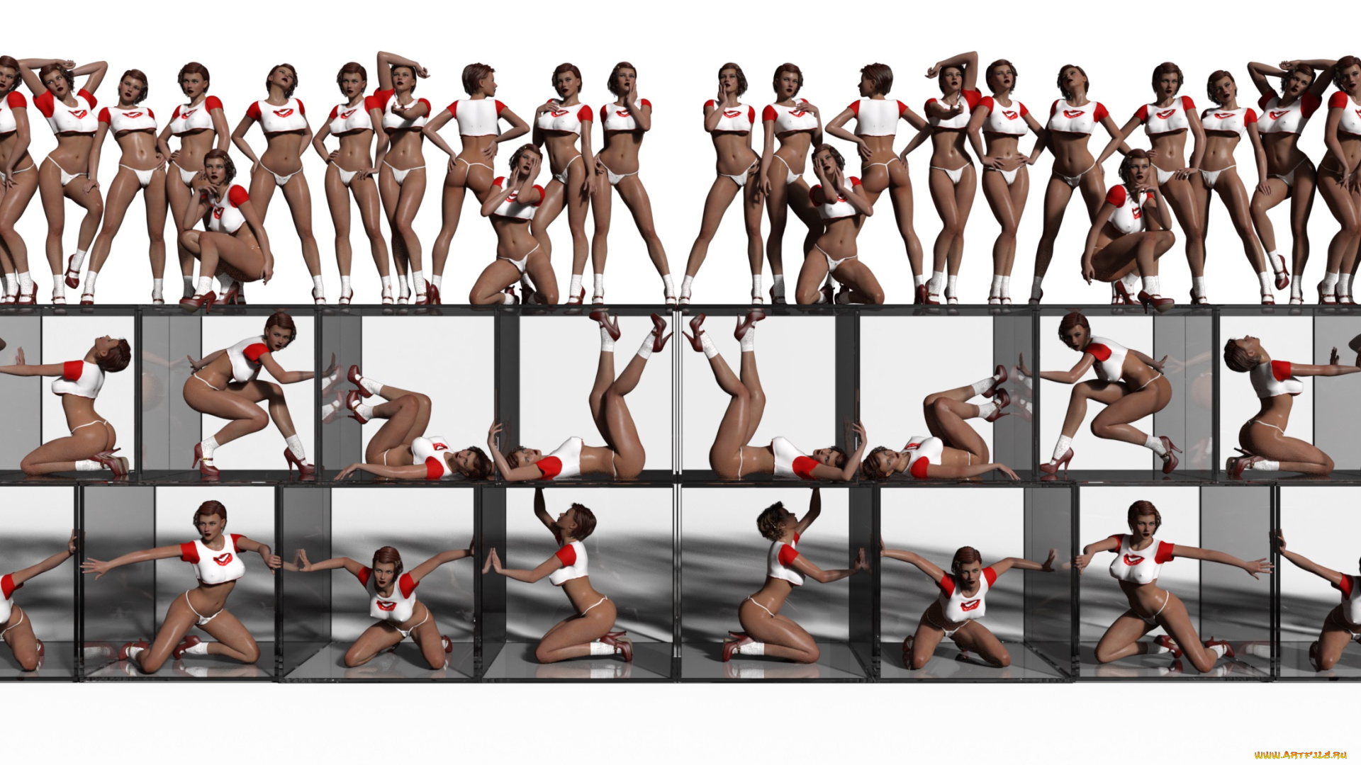 3д, графика, люди, , people, фон, девушки, взгляд