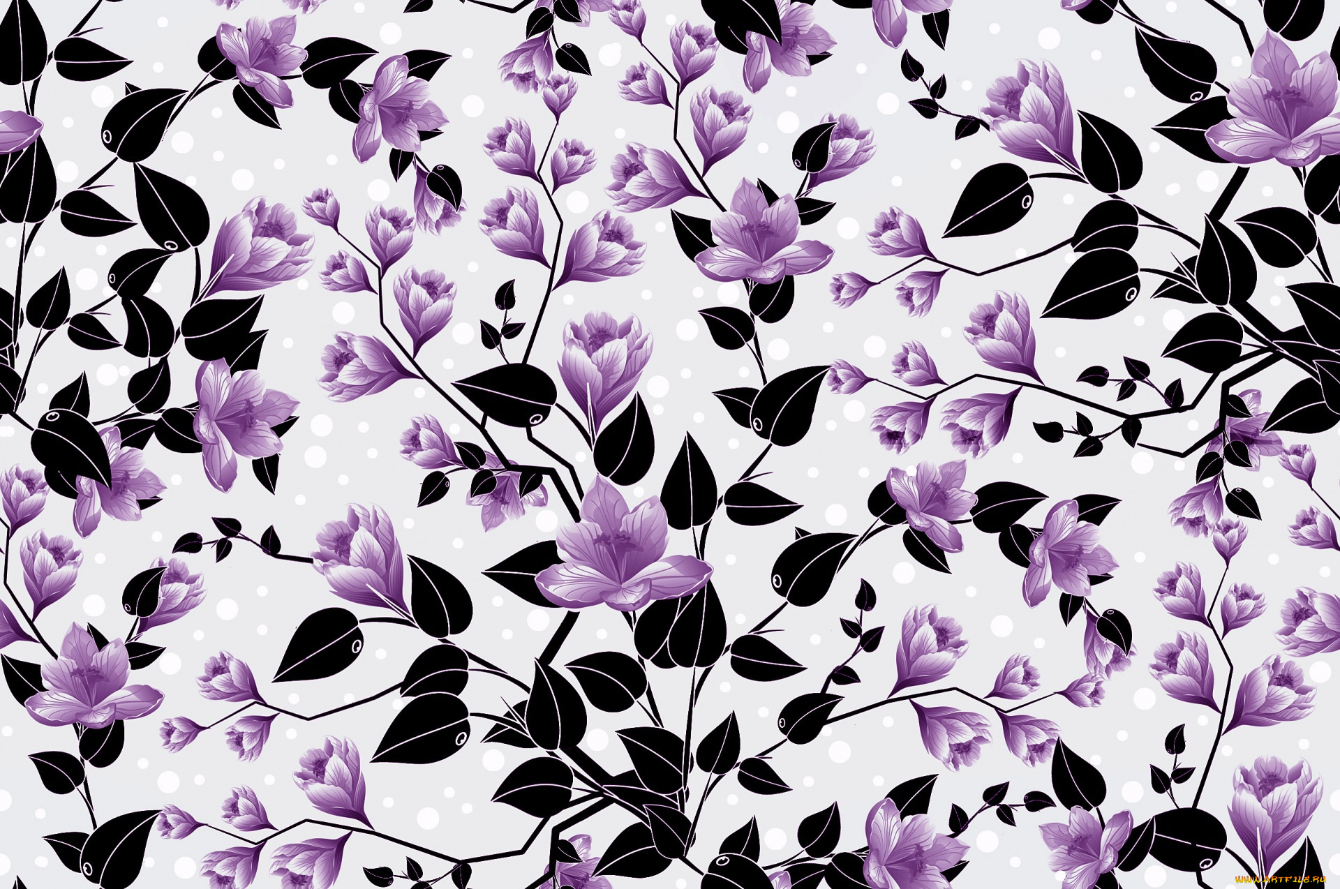векторная, графика, цветы, , flowers, цветы, фон, узор, бутоны, background, pattern, floral