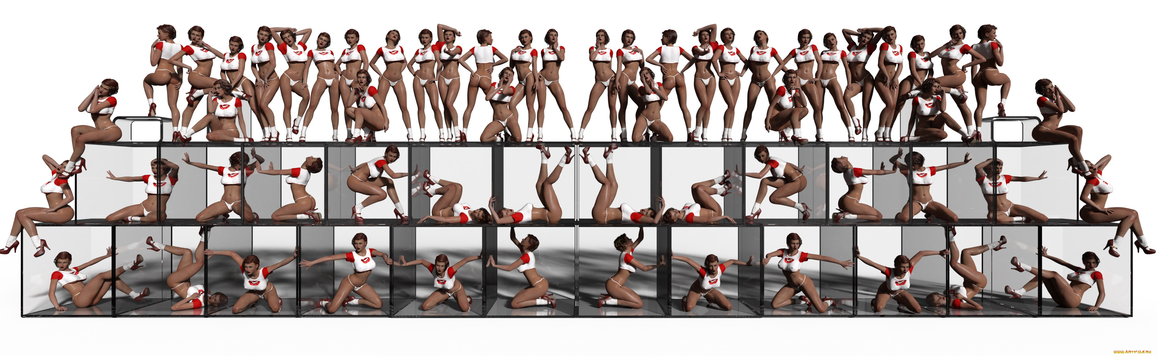 3д, графика, люди, , people, фон, девушки, взгляд