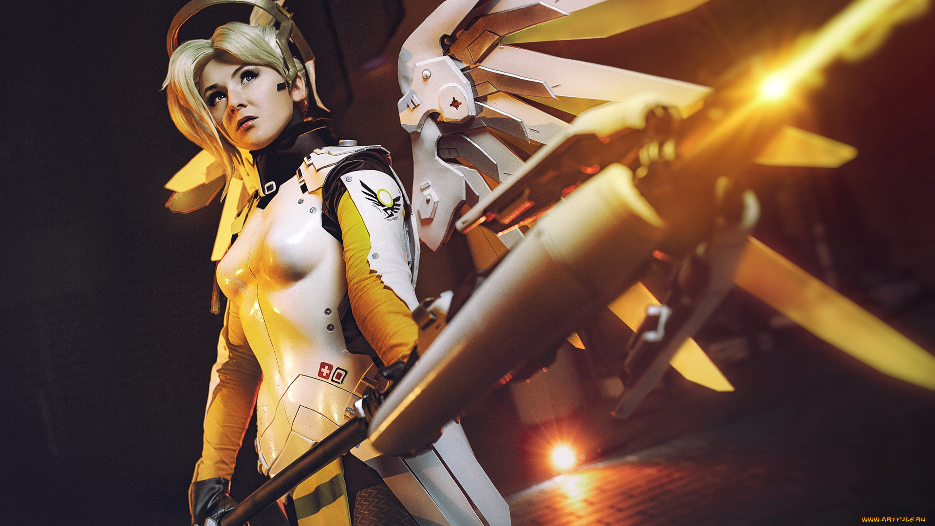 девушки, -, креатив, , косплей, shappi, костюм, посох