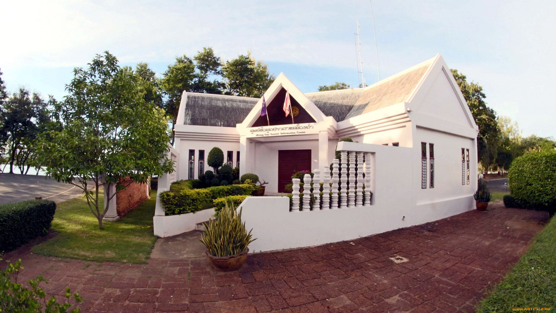 города, -, здания, , дома, здание, флаги