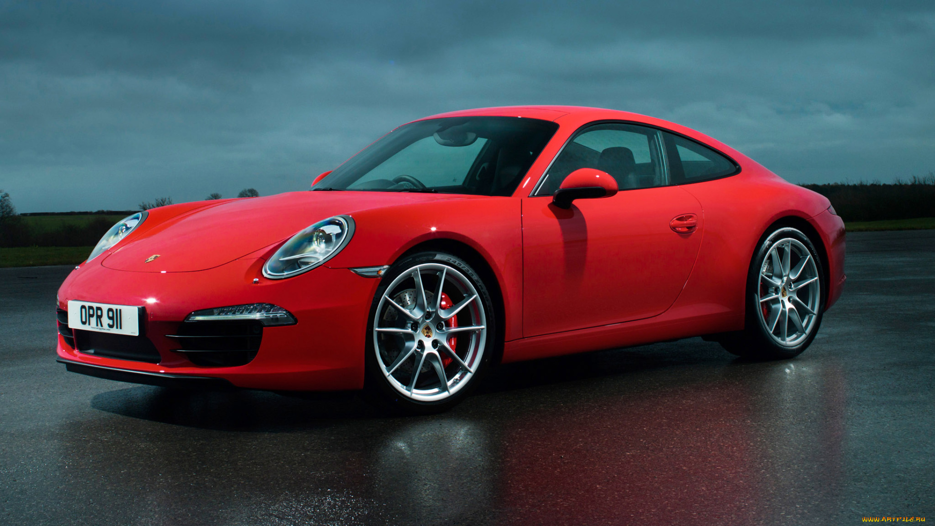 porsche, 911, carrera, s, coupe, 991, uk, 2011, автомобили, porsche, порше, красный