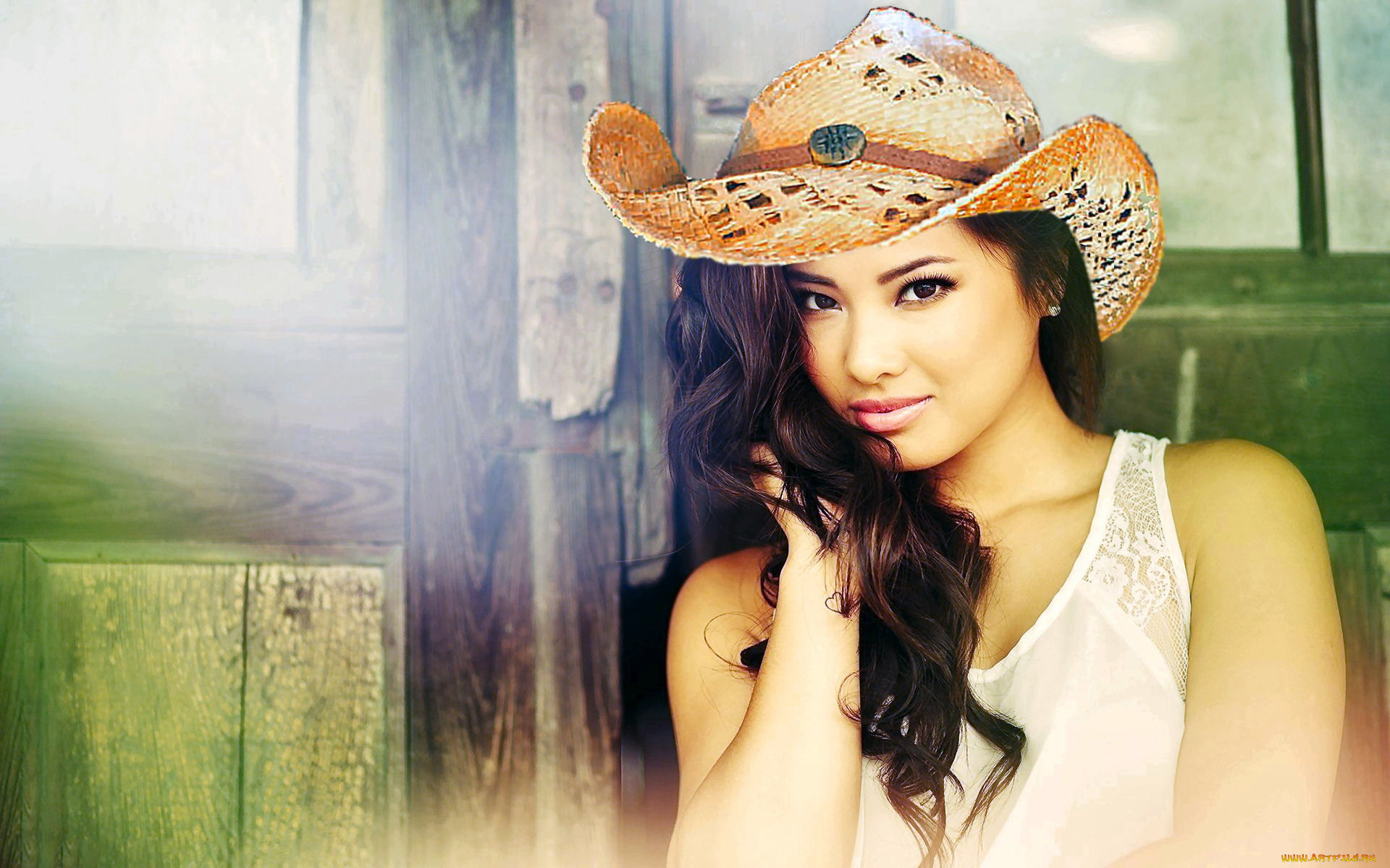 девушки, -, лица, , портреты, брюнетка, шляпа