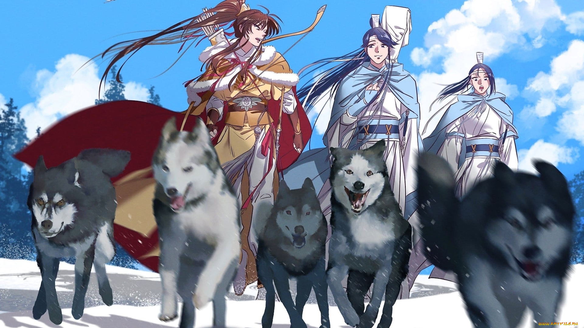 аниме, mo, dao, zu, shi, цзинь, лин, собаки, лань, циньи, сычжуй, ванцзы, вэй, усянь, меч, снег