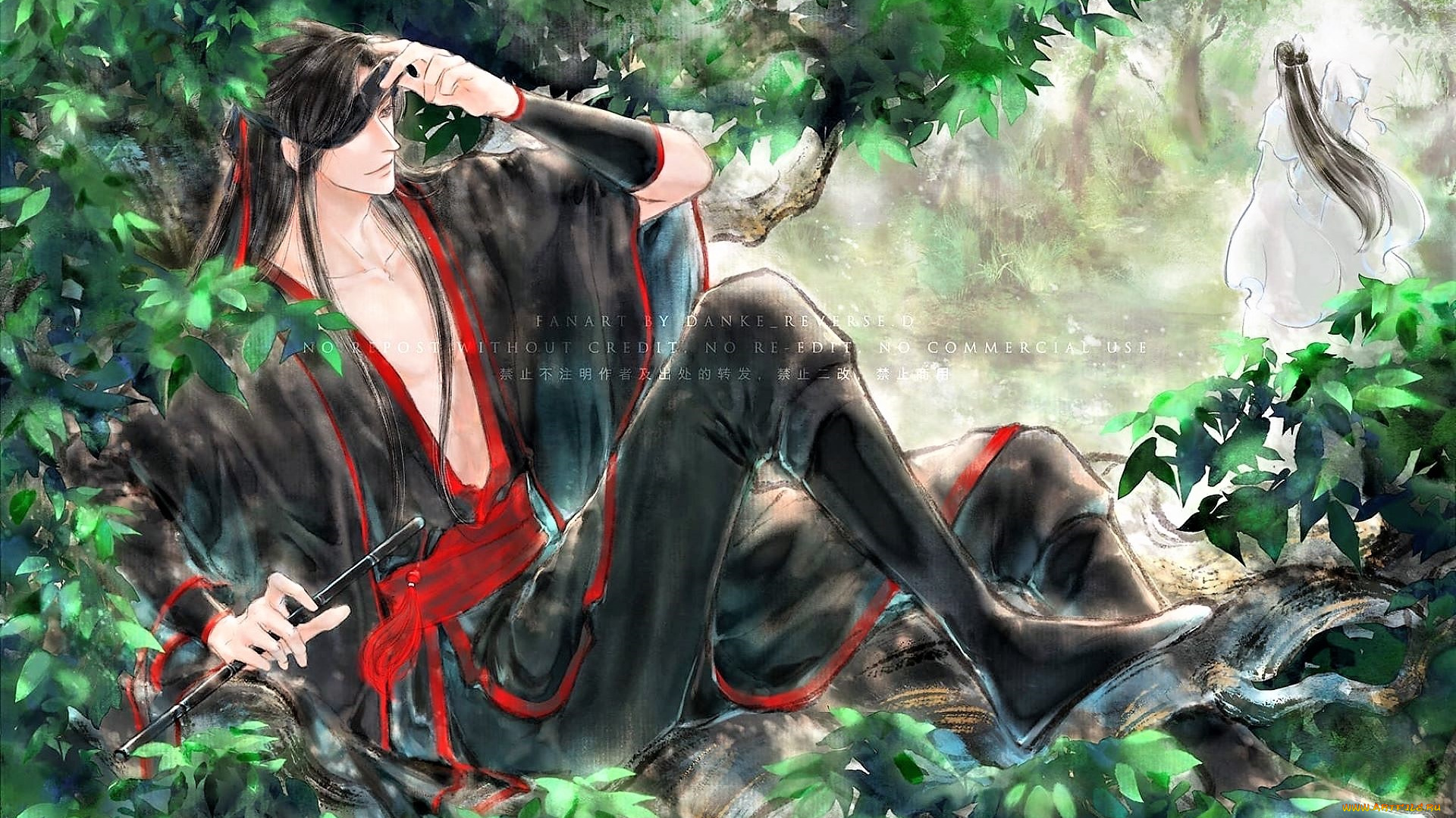 аниме, mo, dao, zu, shi, вэй, усянь, лань, ванцзы, повязка, дерево