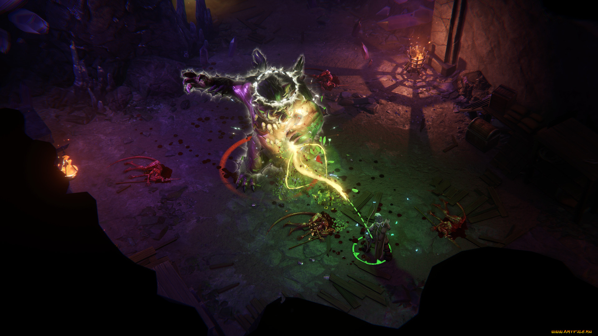 видео, игры, pathfinder, , wrath, of, the, righteous, персонажи, бой