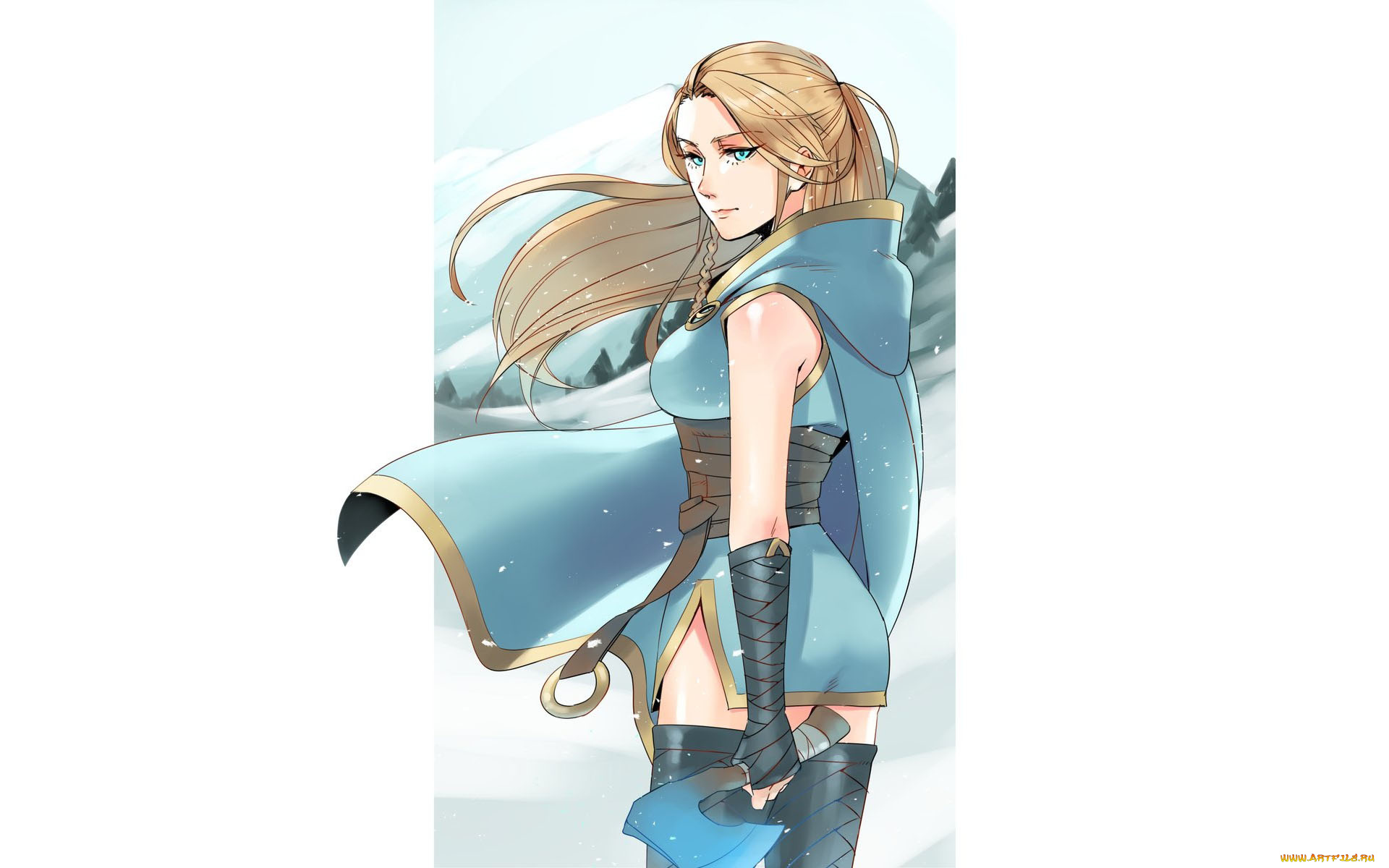 видео, игры, league, of, legends, ashe, плащ