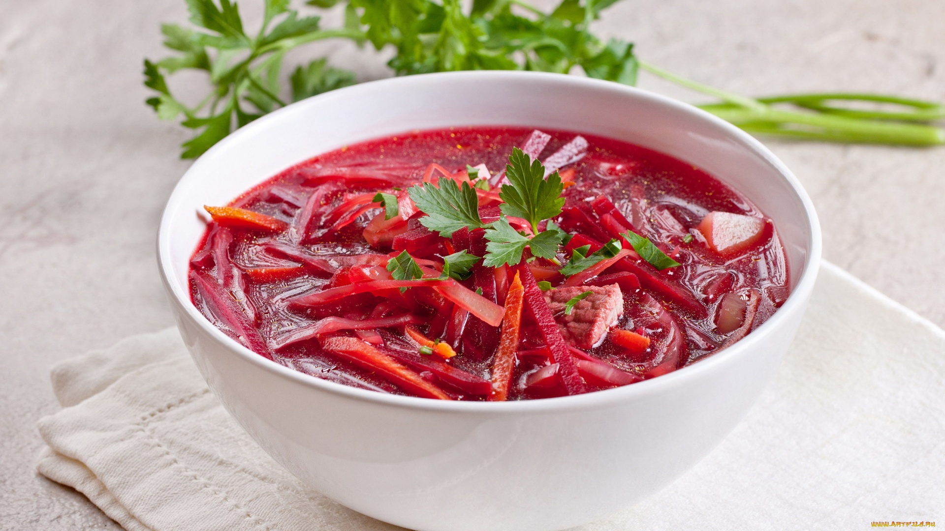 еда, первые, блюда, борщ, петрушка