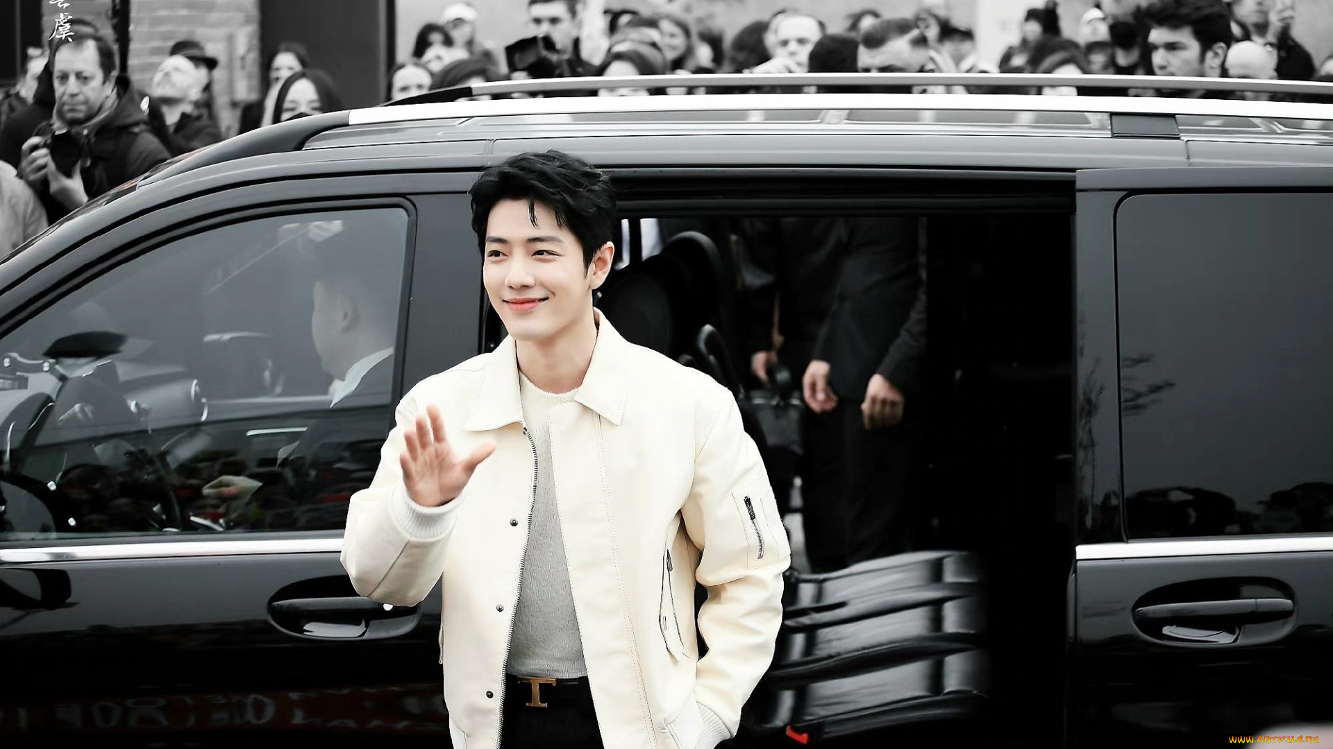 разное, знаменитости, сяо, чжань, люди, жест, машина