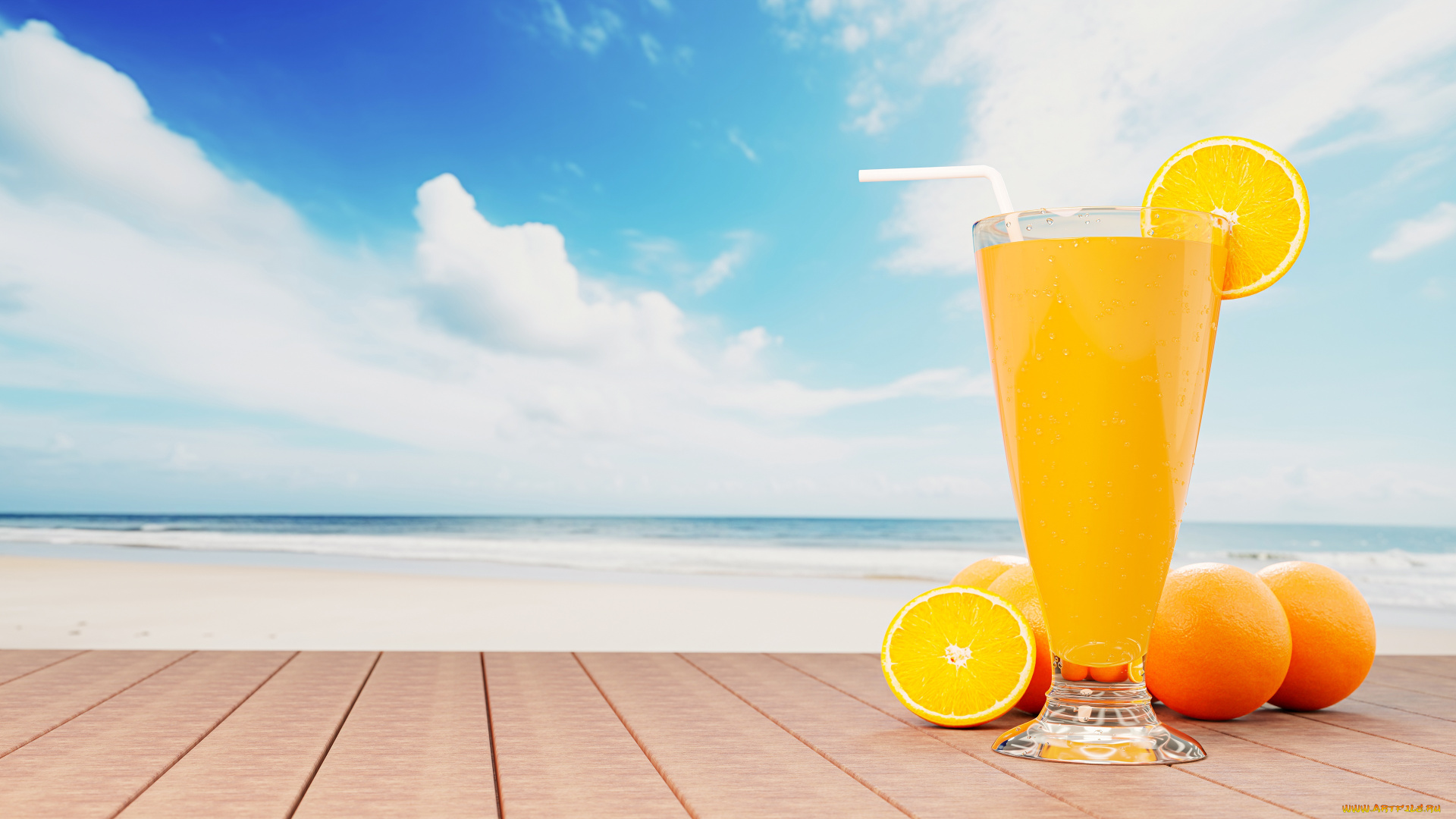 разное, компьютерный, дизайн, море, лето, небо, облака, синева, океан, доски, бокал