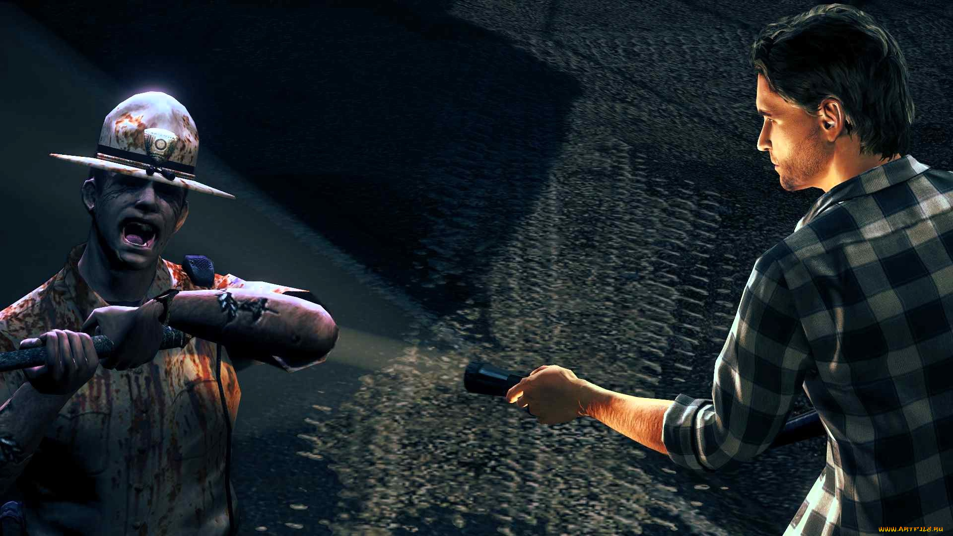 видео, игры, alan, wake`s, american, nightmare, алан, зомби, фонарь