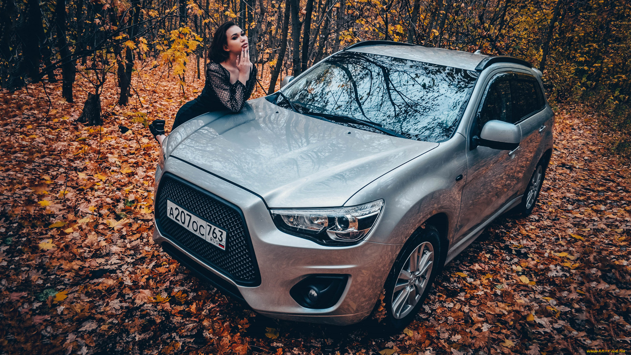 автомобили, -авто, с, девушками, mitsubishi, asx