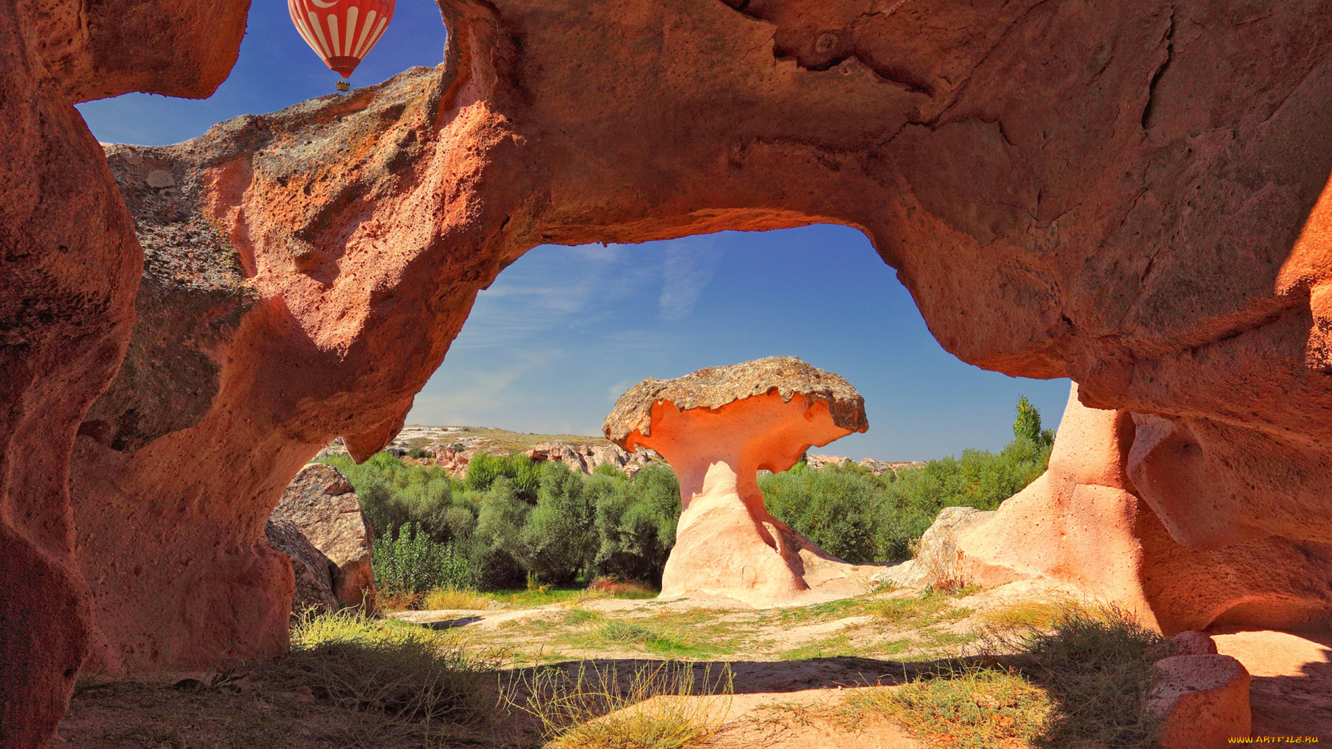 авиация, воздушные, шары, дирижабли, воздушный, шар, горы