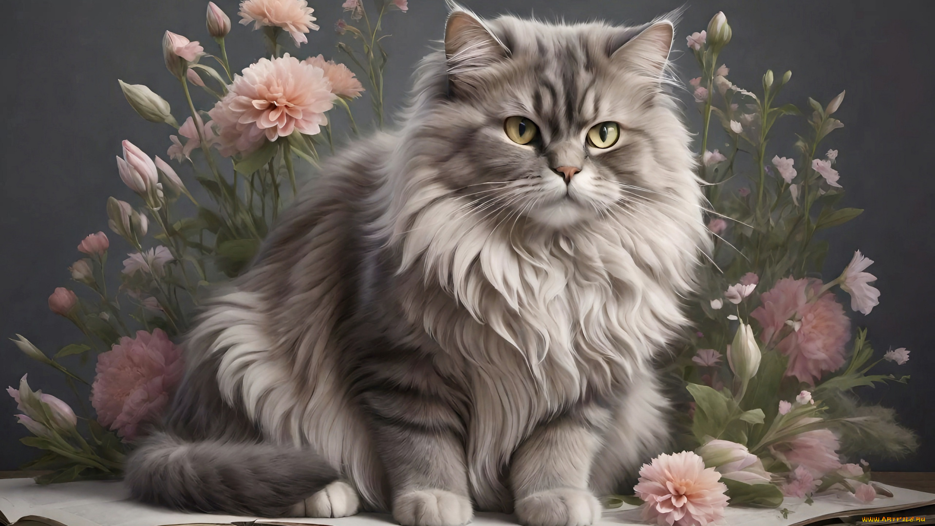 рисованное, животные, , коты, кот, кошка