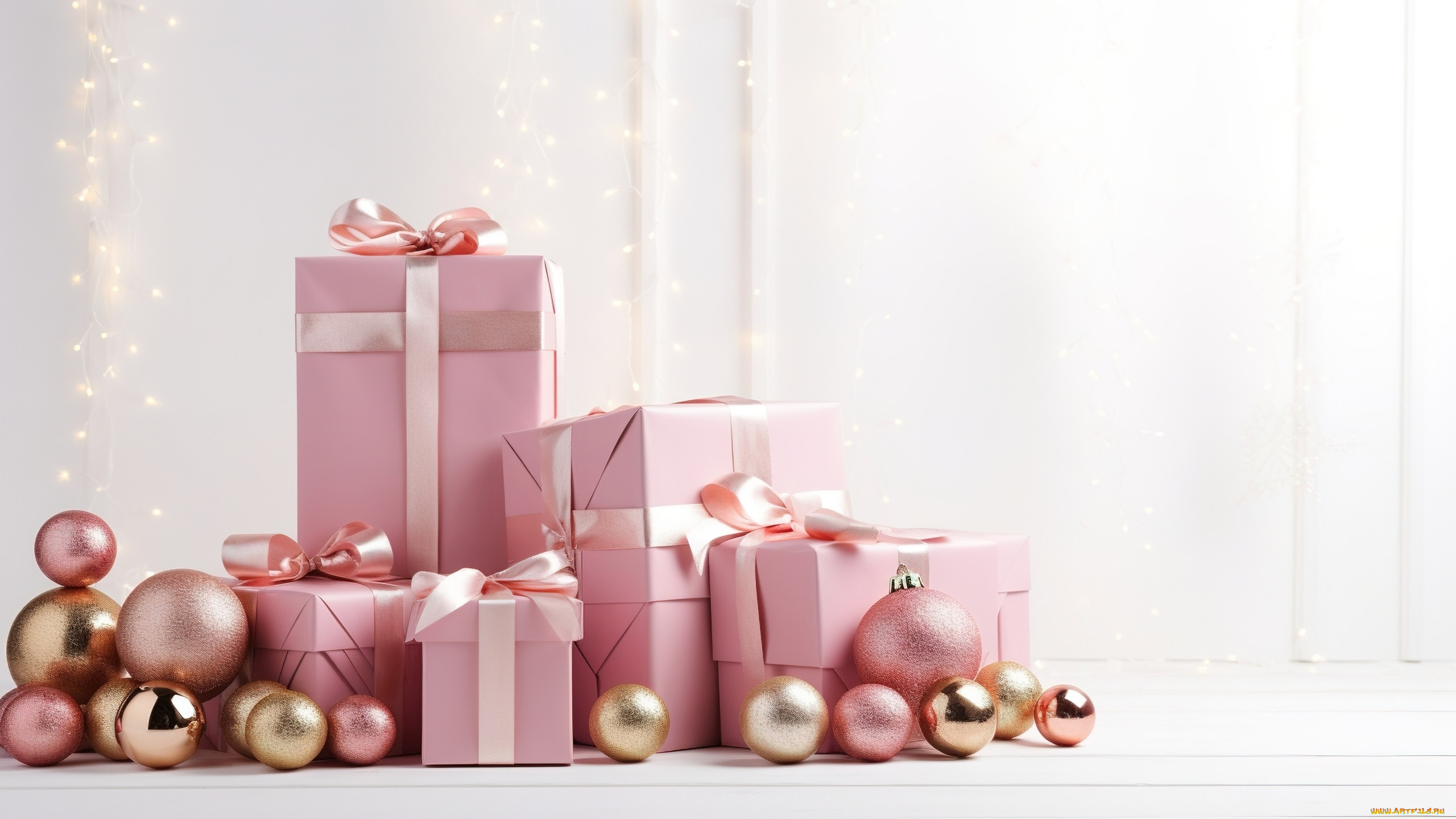 праздничные, подарки, и, коробочки, шарики, подарки, ленты, банты