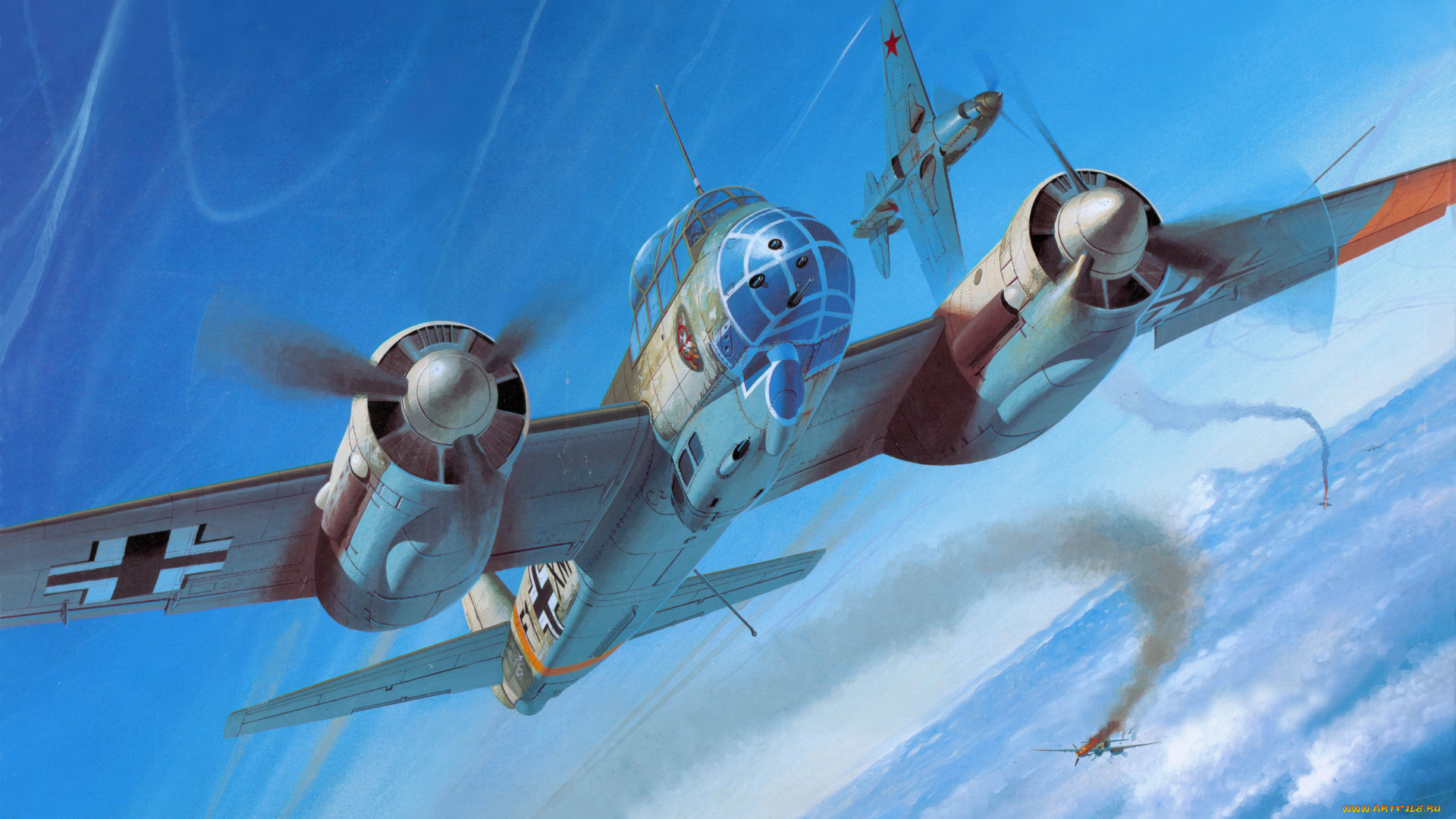 авиация, 3д, рисованые, graphic, драка