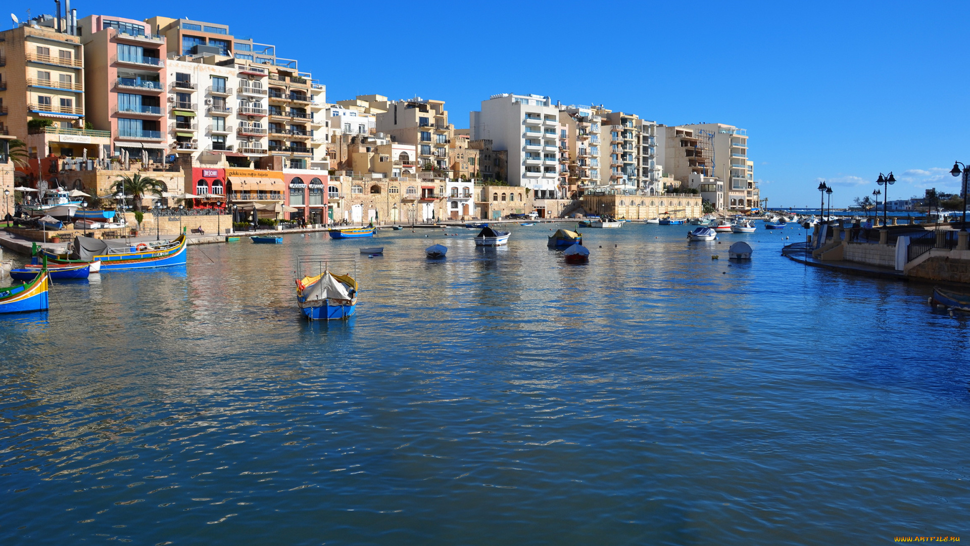 st, julian`s, malta, города, улицы, площади, набережные, набережная, дома, река