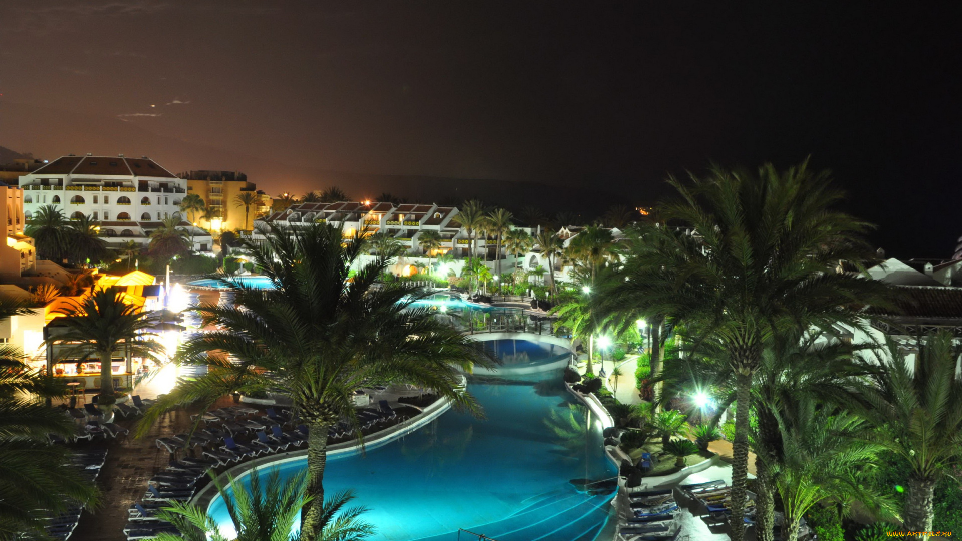 tenerife, испания, интерьер, бассейны, открытые, площадки, курорт, здания, басейны