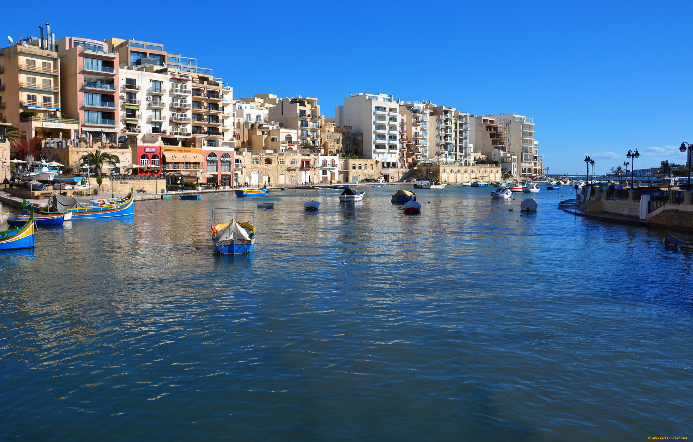 st, julian`s, malta, города, улицы, площади, набережные, набережная, дома, река