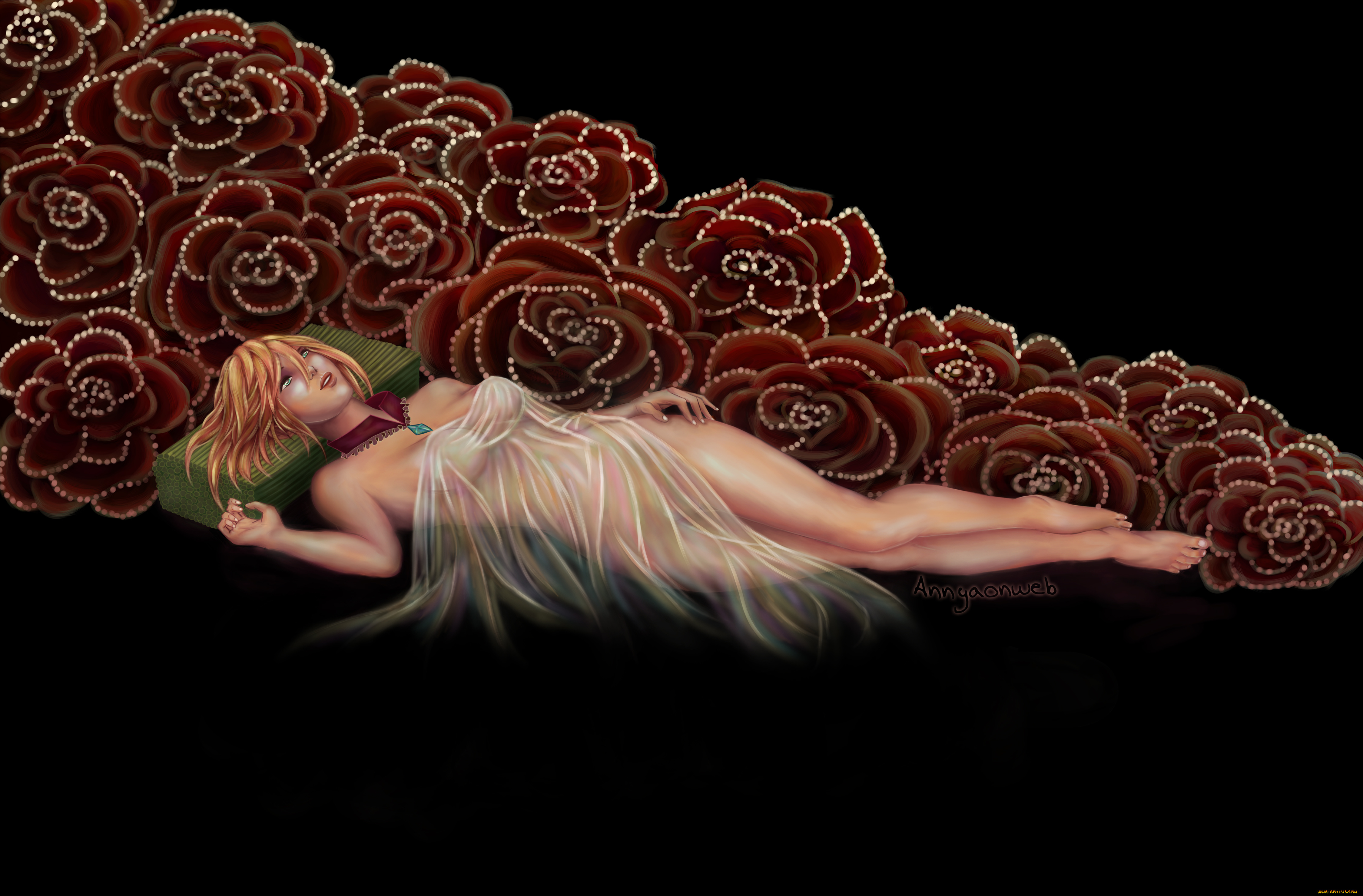 рисованные, люди, девушка