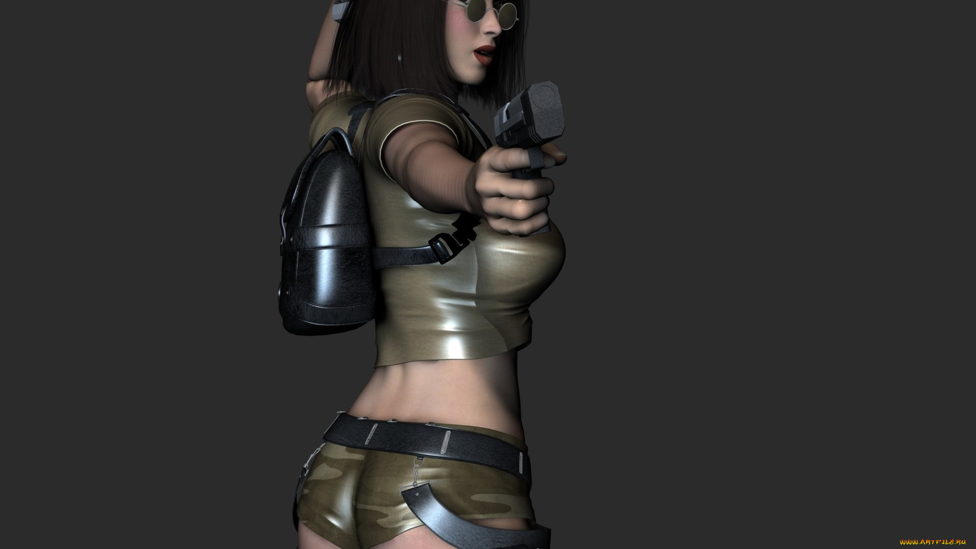 3д, графика, фантазия, , fantasy, оружие, фон, взгляд, девушка