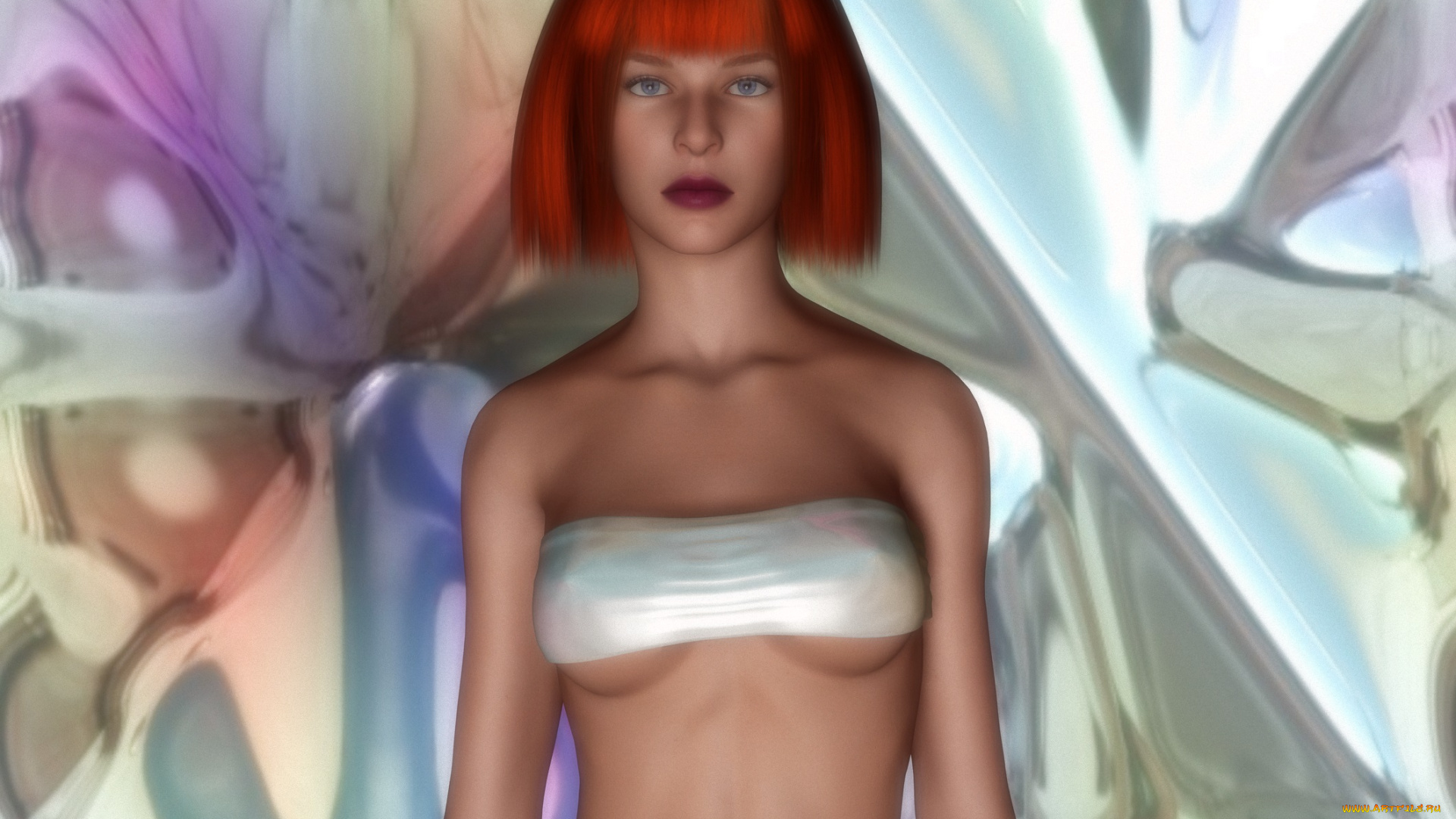 3д, графика, люди, , people, фон, взгляд, девушка, рыжая