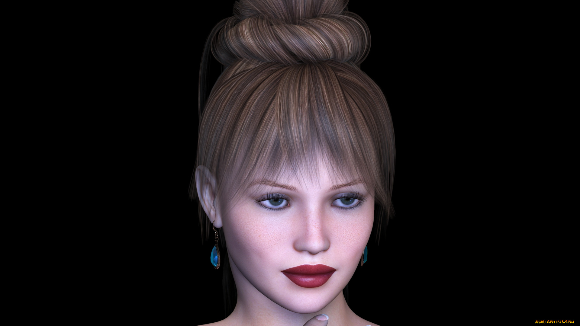 3д, графика, портрет, , portraits, фон, взгляд, девушка