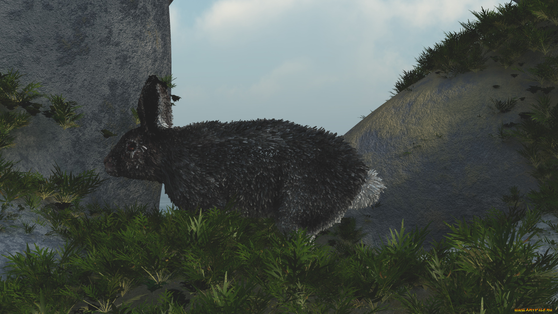 3д, графика, животные, , animals, кролик