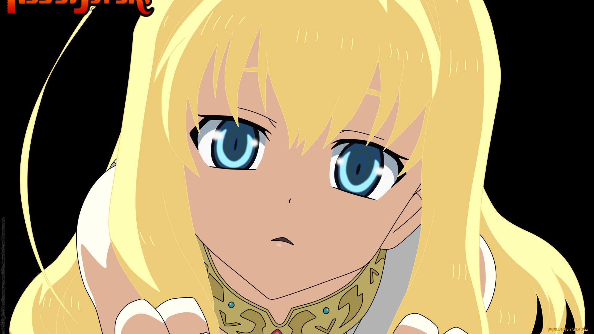 аниме, dragon, crisis, rose, ожерелье, украшение, девушка