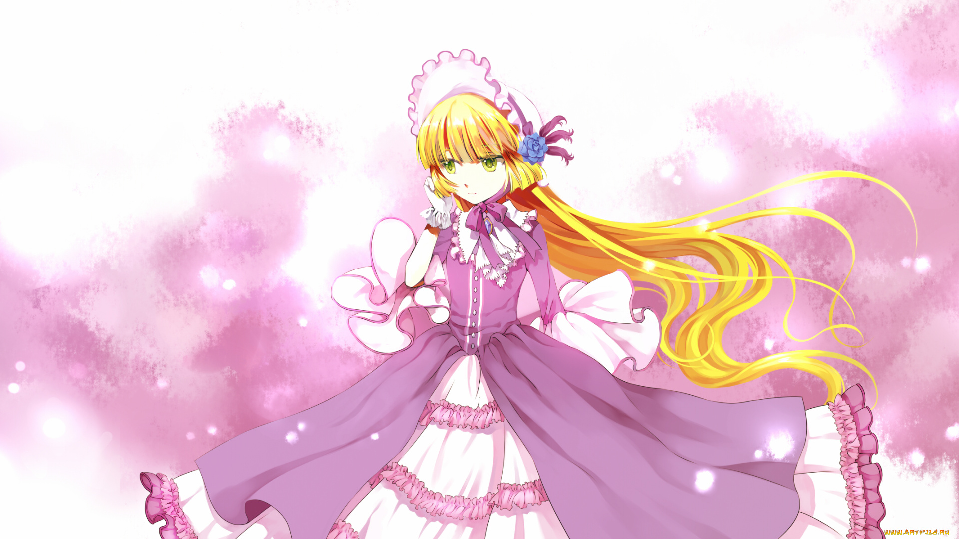 аниме, gosick, victorique, de, broix, чепец, платье, девушка, брощь, бант, ленты, украшения, цветы, роза