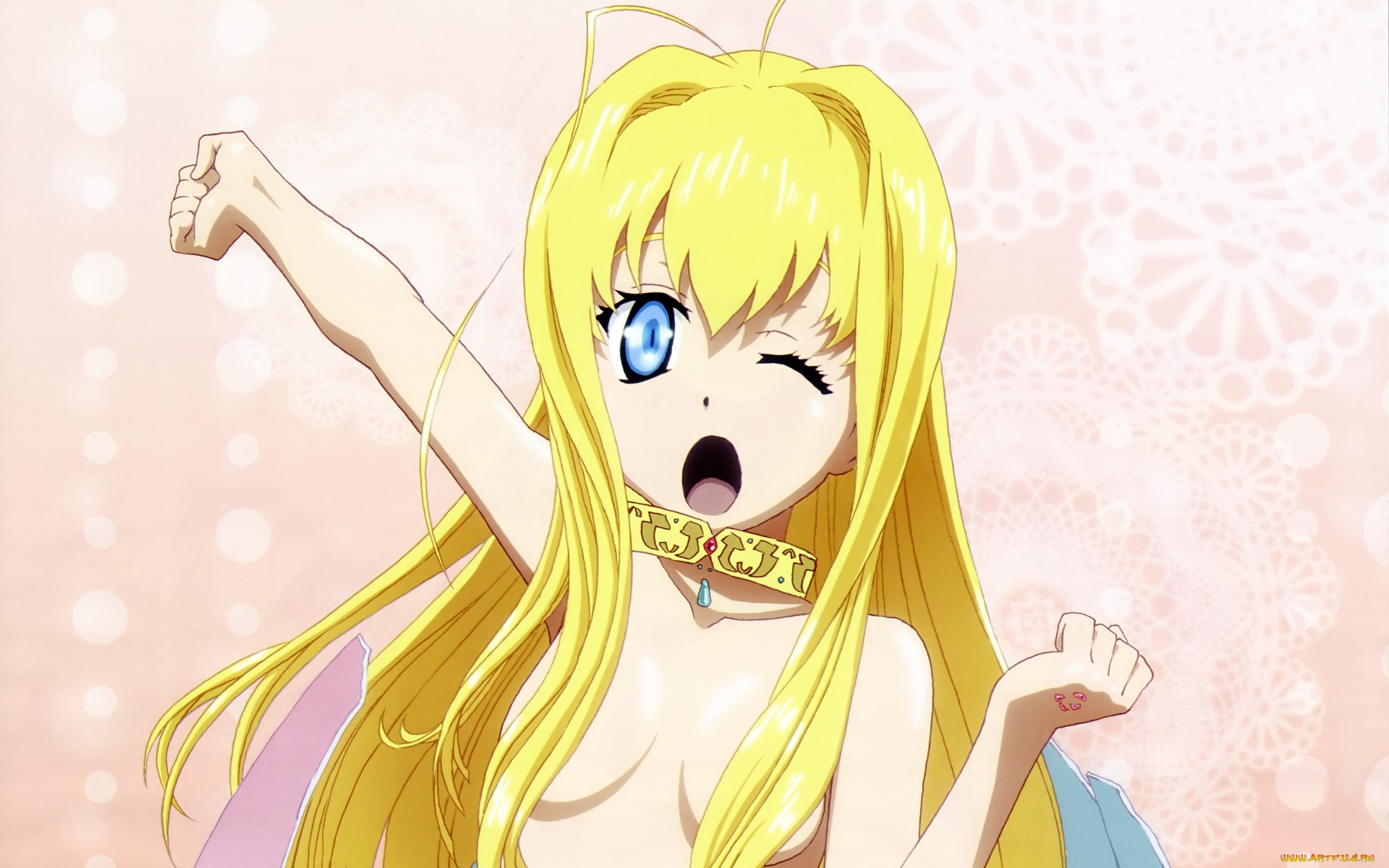 аниме, dragon, crisis, ожерелье, украшение, rose, девушка, метка, знак