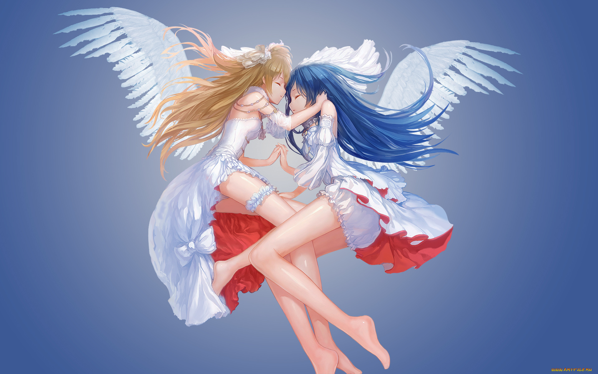 аниме, love, live, , school, idol, project, перья, крылья, ritsuki, фата, свадебное, ангел, девушки, sonoda, umi, minami, kotori, assassinwarrior, украшения, платье