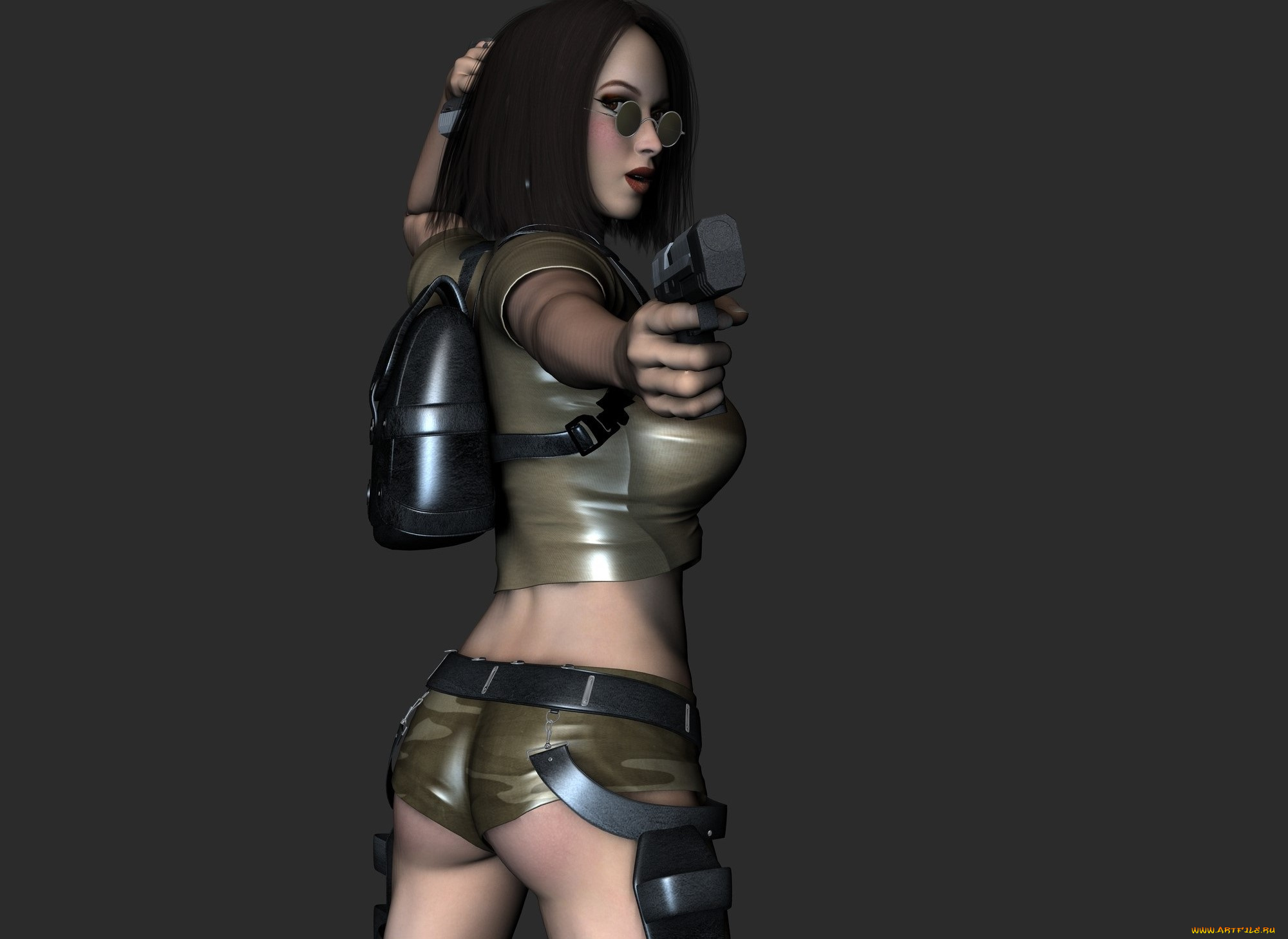 3д, графика, фантазия, , fantasy, оружие, фон, взгляд, девушка