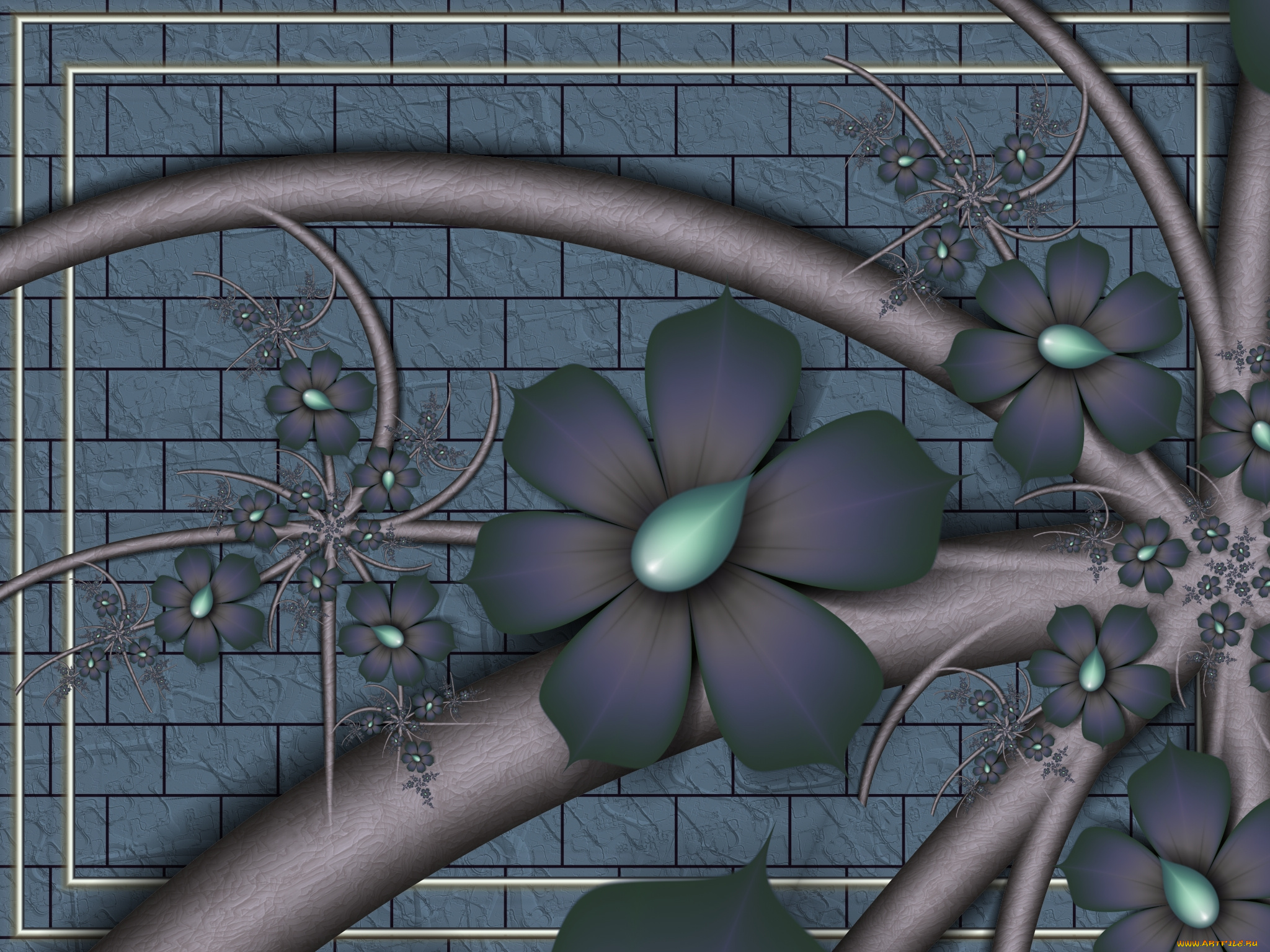 3д, графика, цветы, , flowers, лепестки, цвета, фон, узор