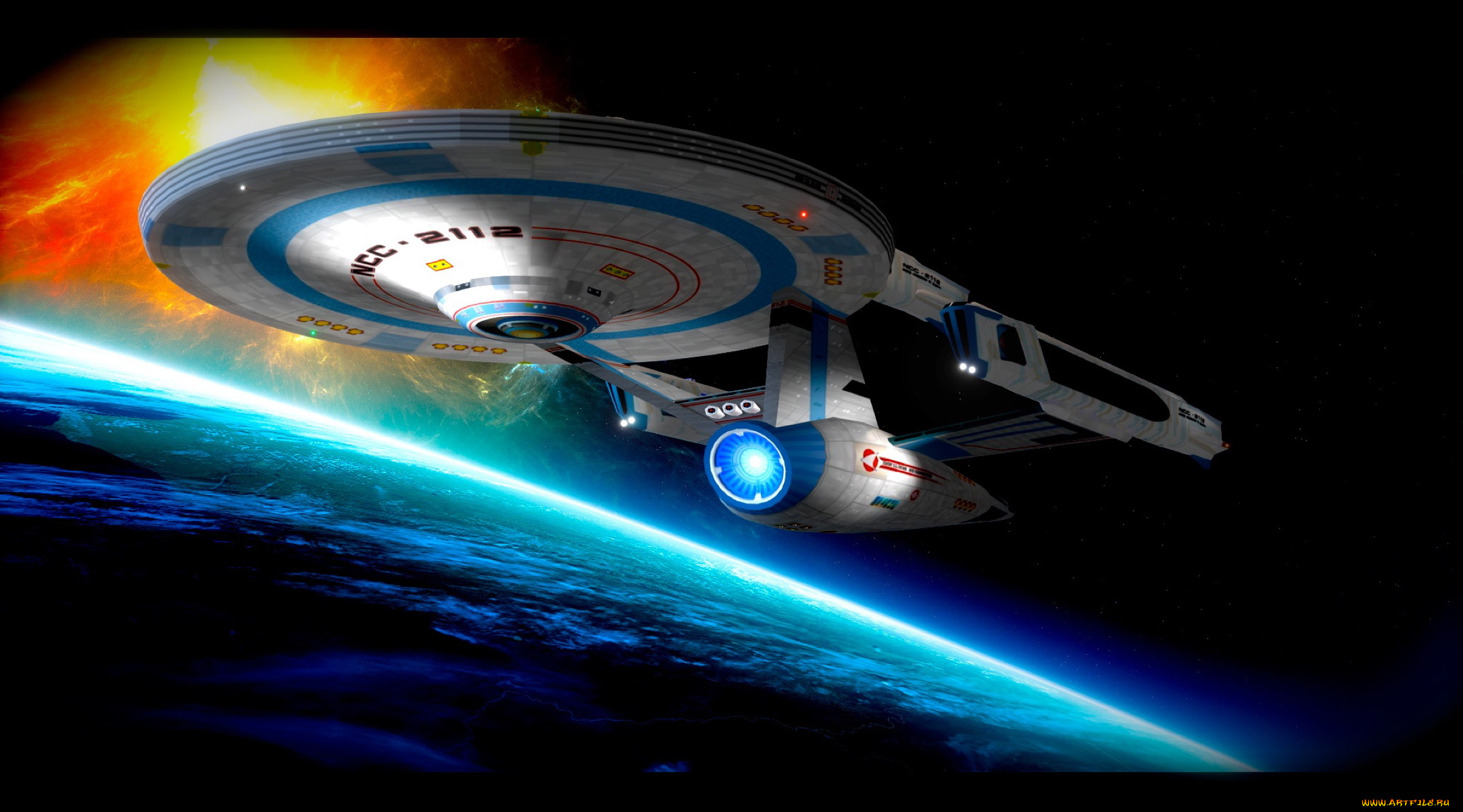 космос, арт, вселенная, планета, полет, космический, корабль