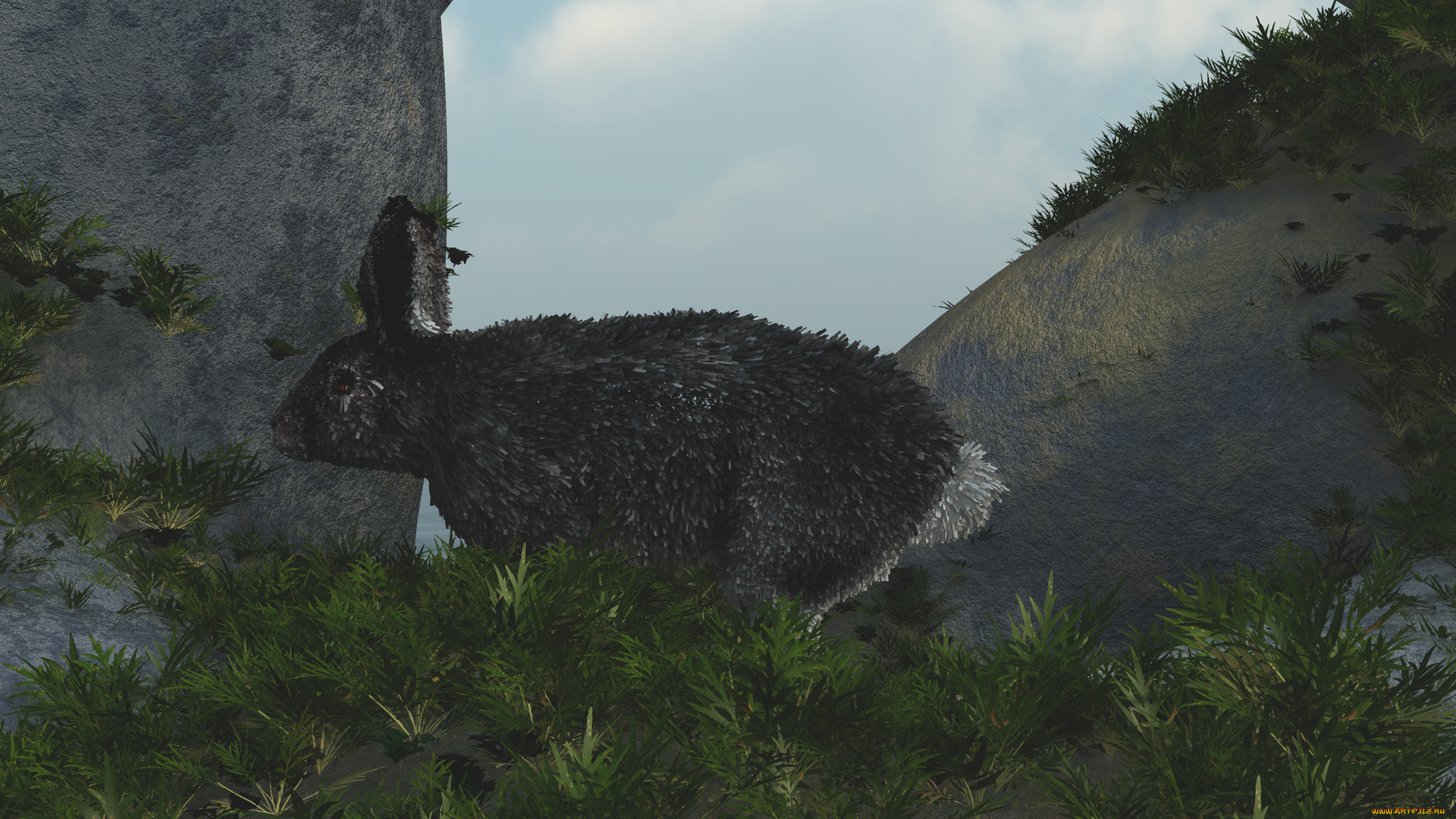 3д, графика, животные, , animals, кролик