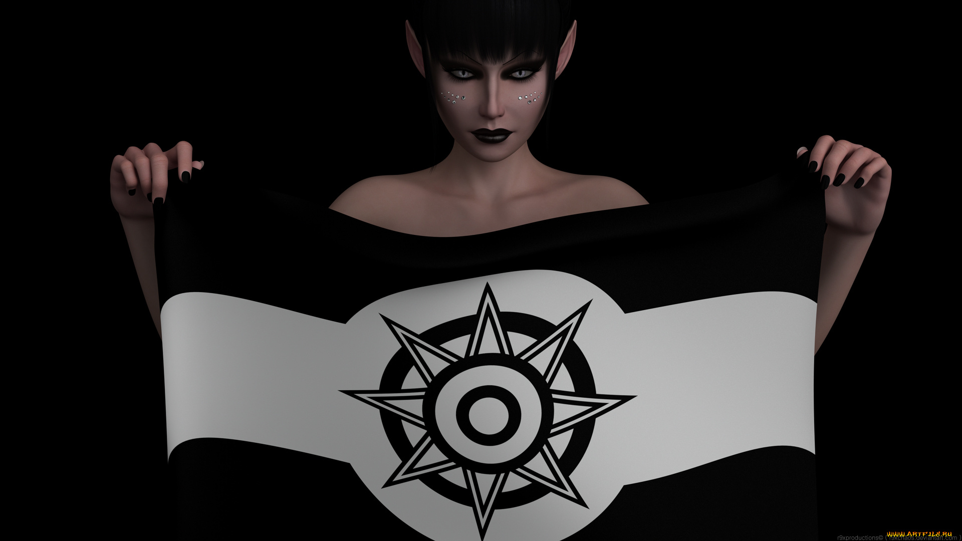 3д, графика, эльфы, , elves, эльфийка, взгляд, фон