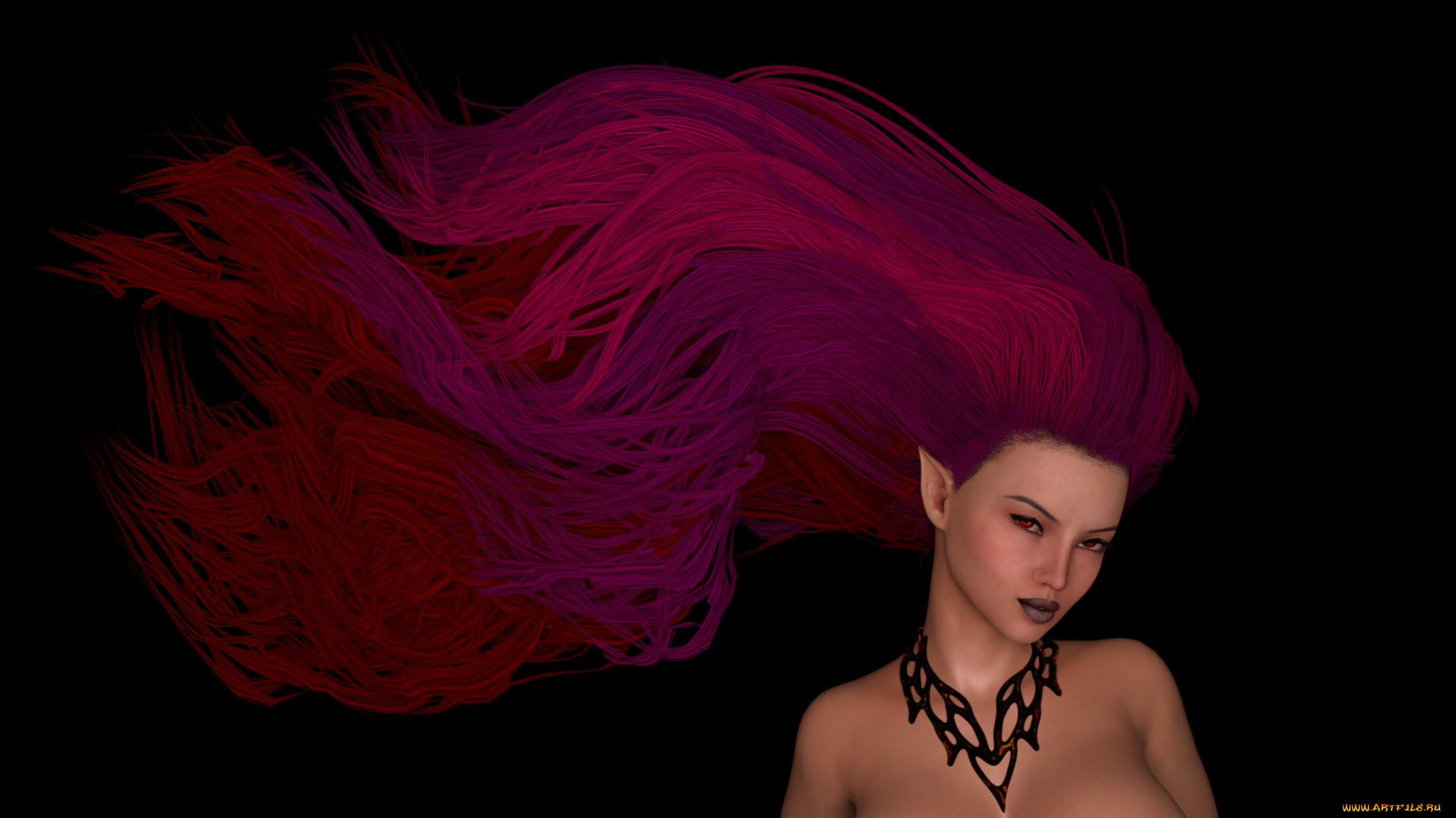 3д, графика, эльфы, , elves, фон, взгляд, эльфийка