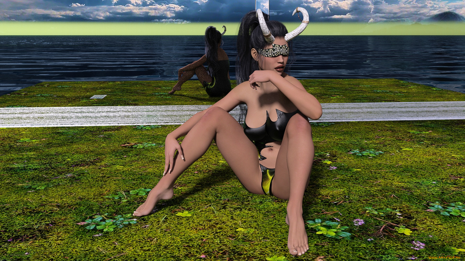 3д, графика, существа, , creatures, взгляд, фон, кастаника