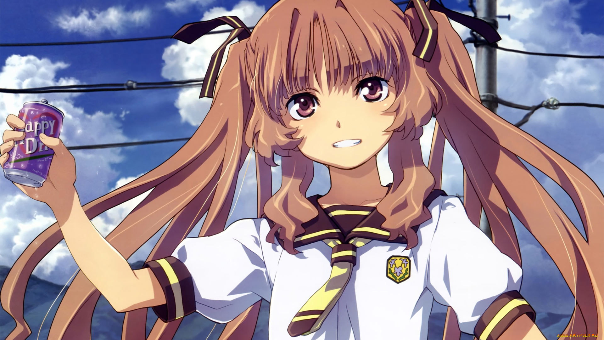 аниме, ano, natsu, de, matteru, девушка, взгляд, фон