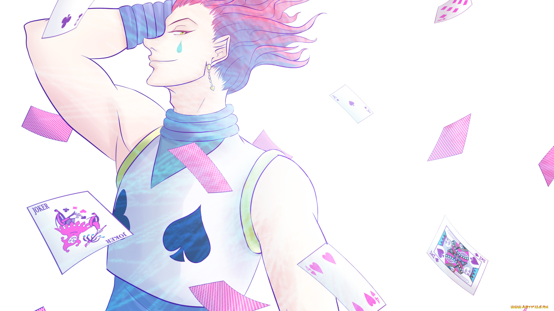 аниме, hunter, x, hunter, мужчина, hisoka, hunter, x, карты