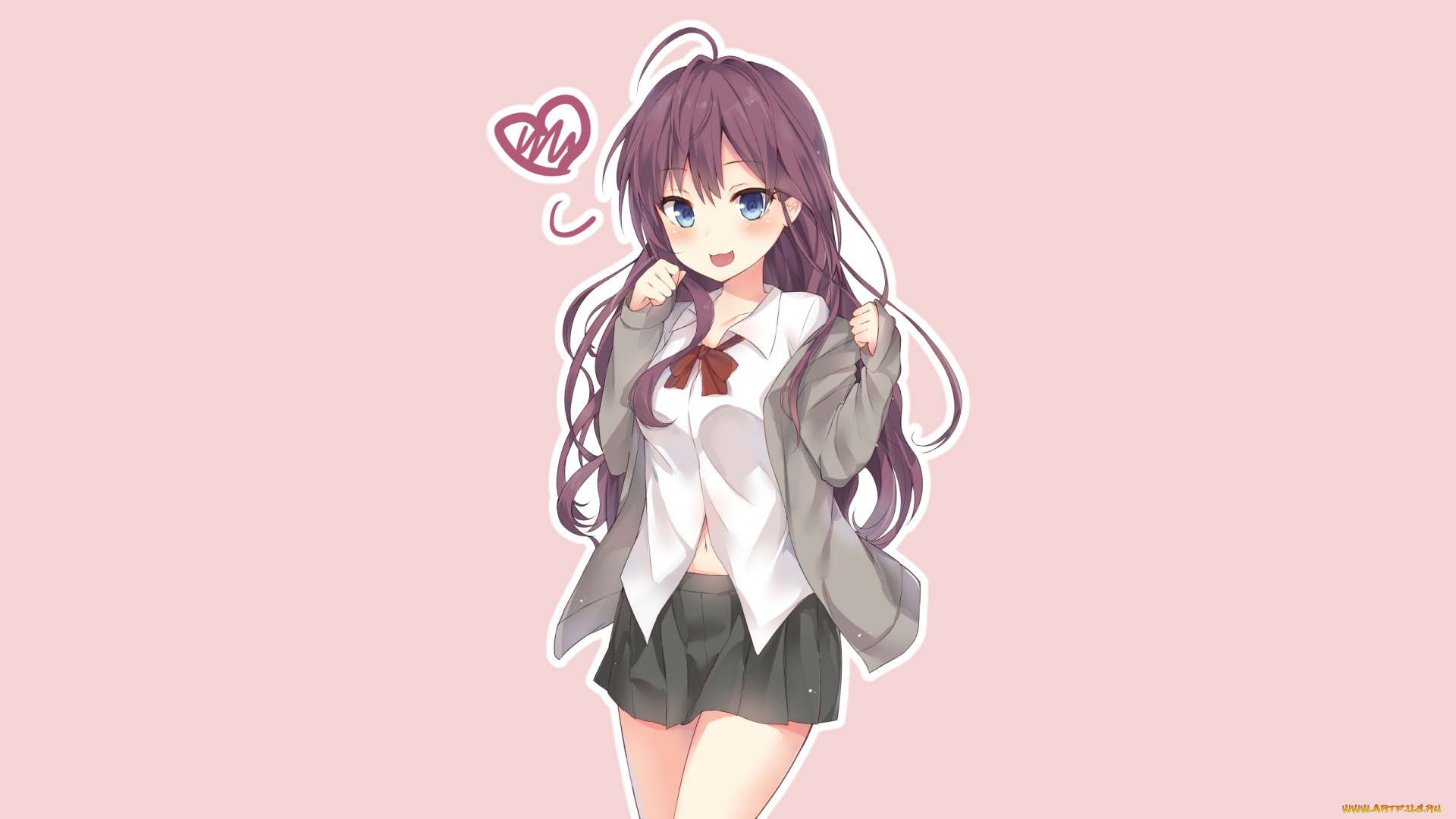 аниме, idolm@ster, девушка, взгляд, фон