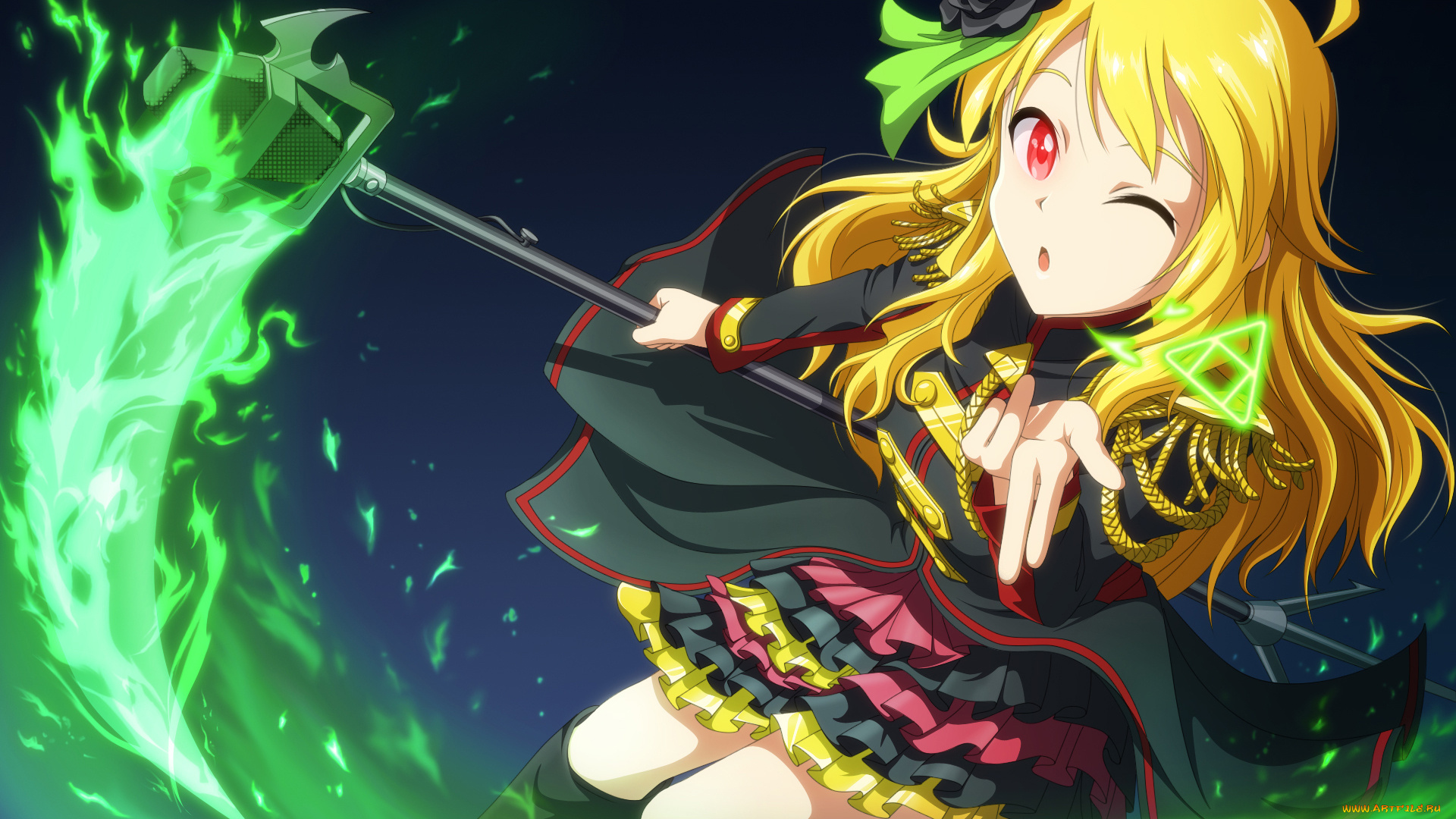 аниме, idolm@ster, фон, взгляд, девушка