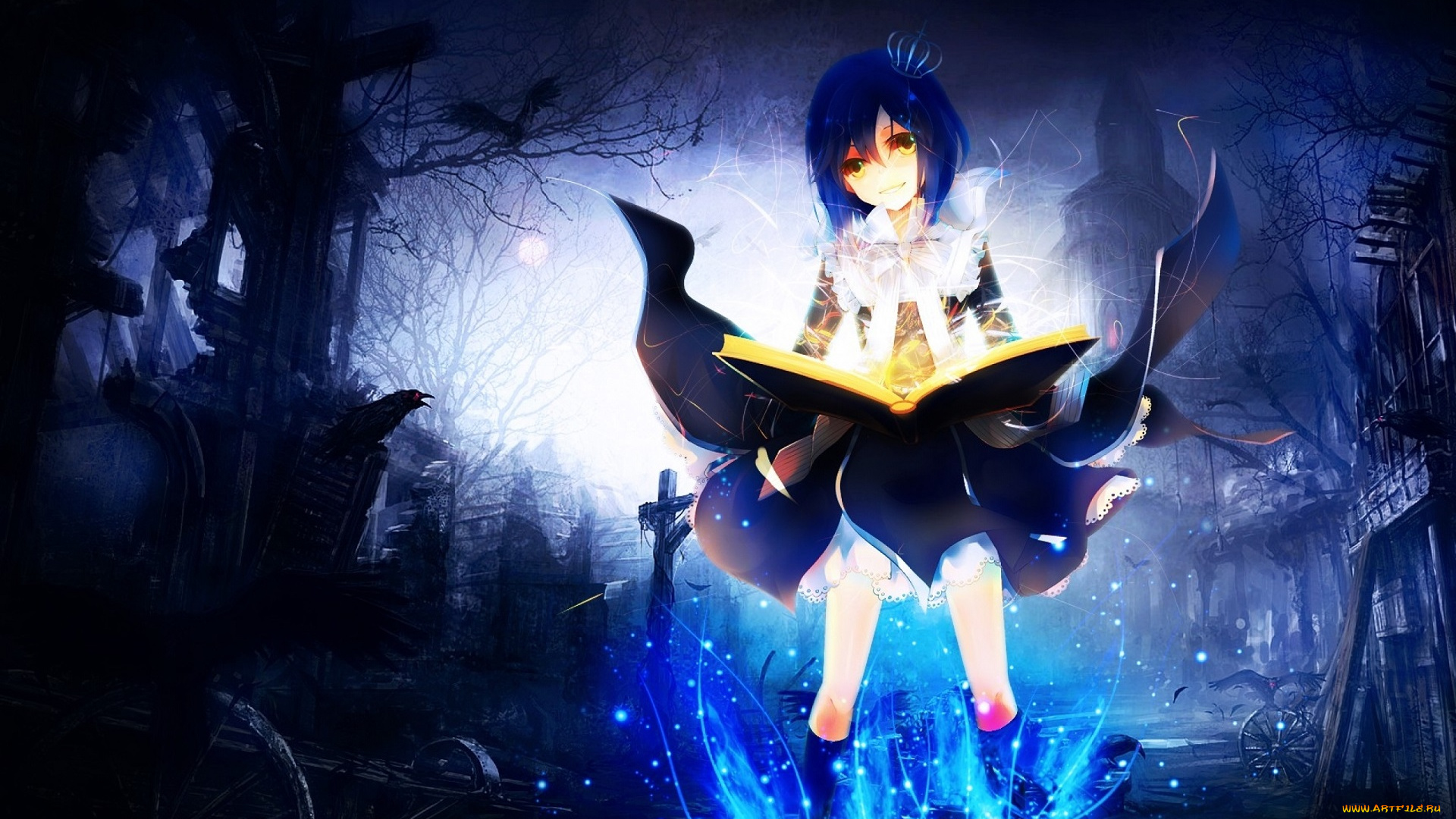 аниме, магия, , колдовство, , halloween, девочка