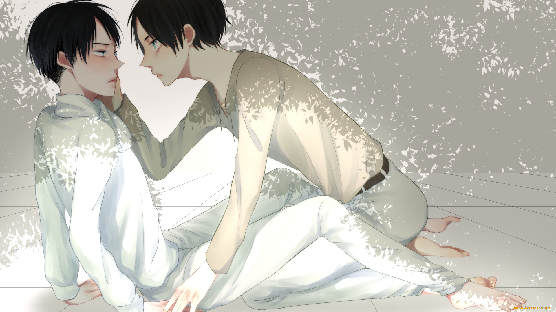 аниме, shingeki, no, kyojin, levi, мужчины, eren, jaeger, shingeki, no, kyojin