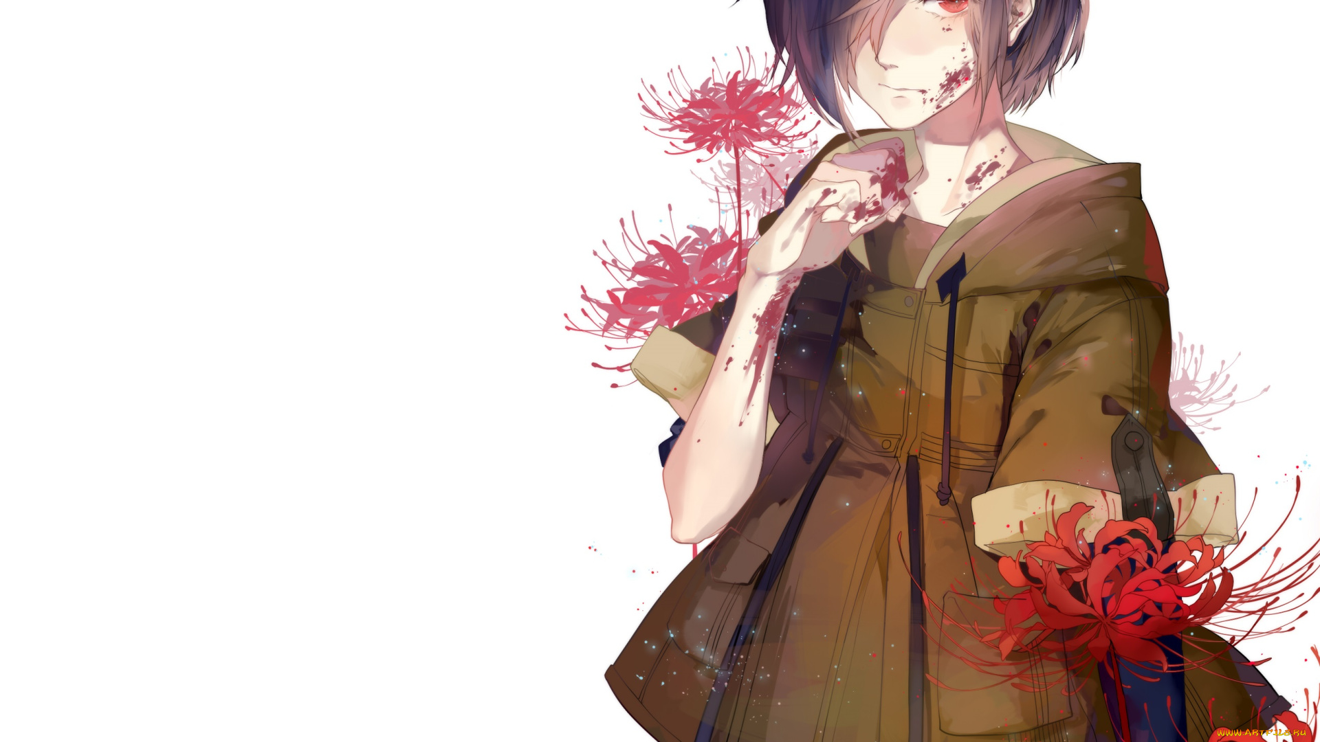 аниме, tokyo, ghoul, тока, лилии, гуль