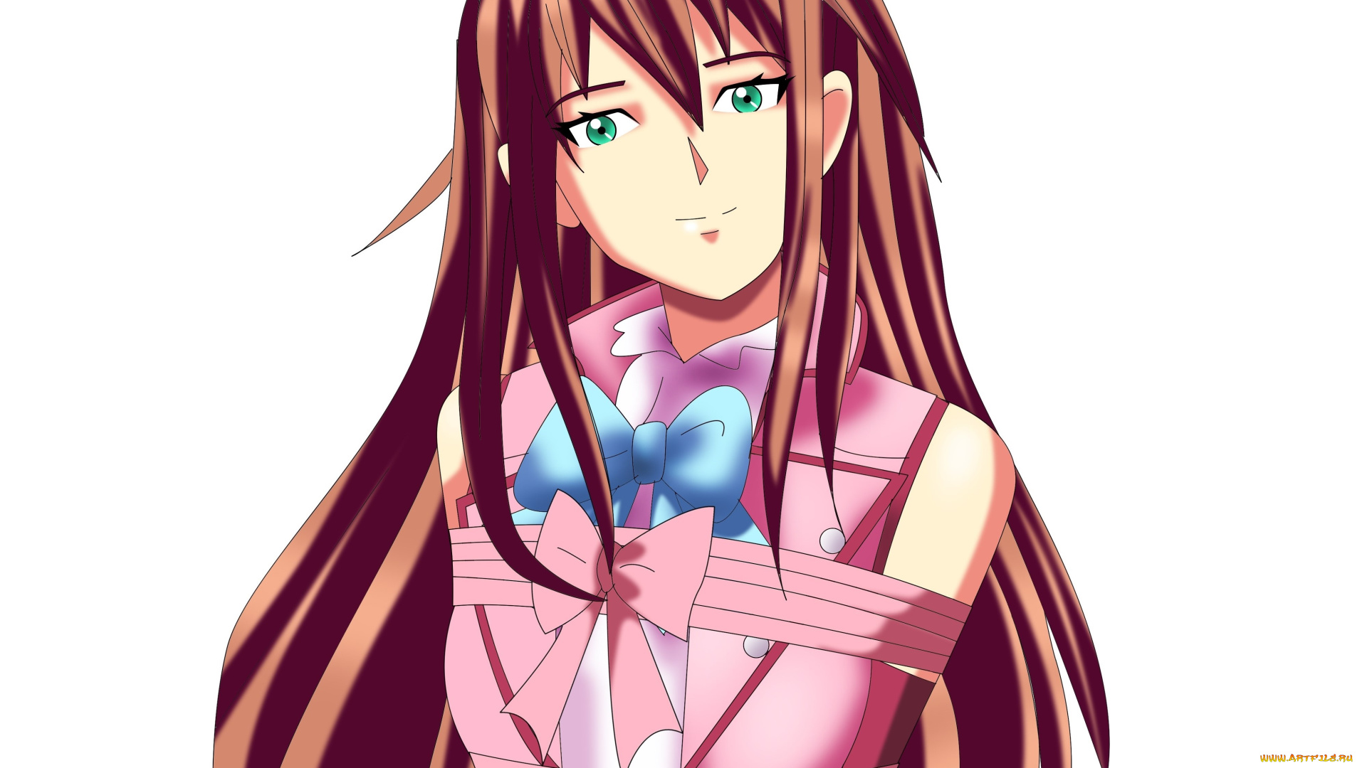 аниме, unknown, , другое, девушка, взгляд, фон